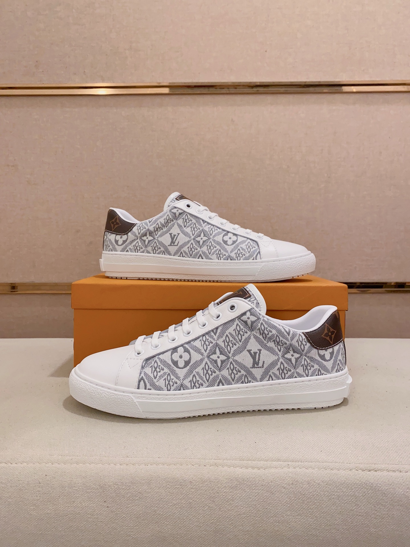 Louis Vuitton White Leather Monogram Sneakers, Sizes 38-44 8 i1741933857721 4382 0 6
