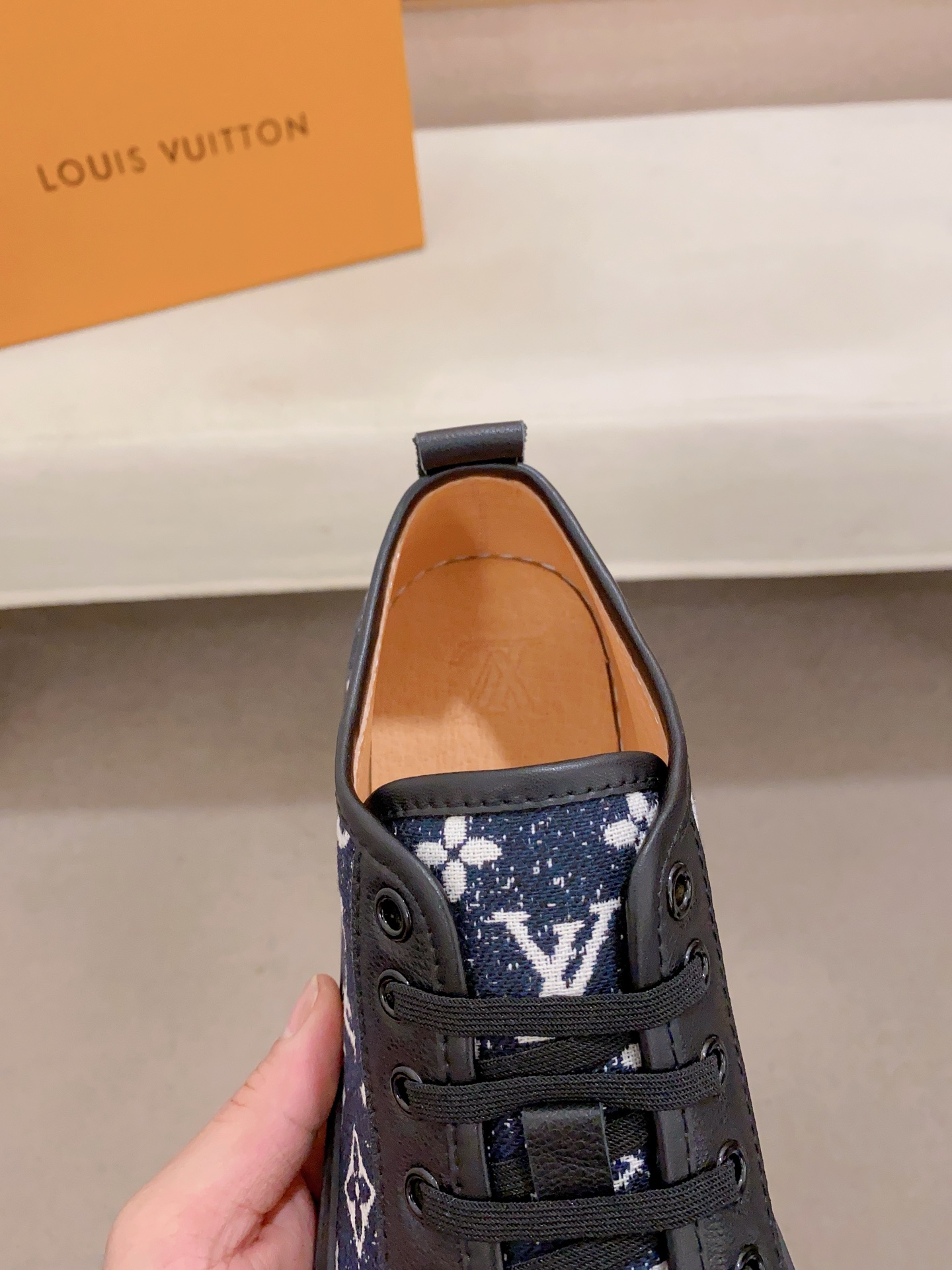 Louis Vuitton Men's Blue Monogrammed Leather Low-Top Sneakers, Size 38-44 7 i1741933896758 5513 0 5