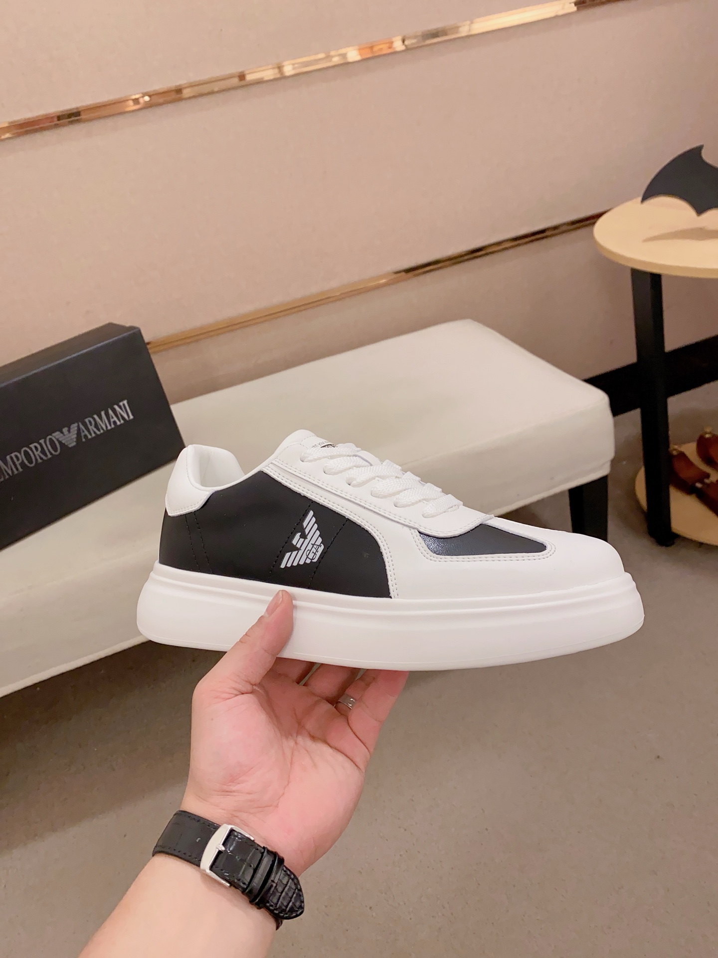 Armani Men's Leather Sneakers - Stylish Comfort, Sizes 38-44 Available 5 i1741934452803 1805 0 3