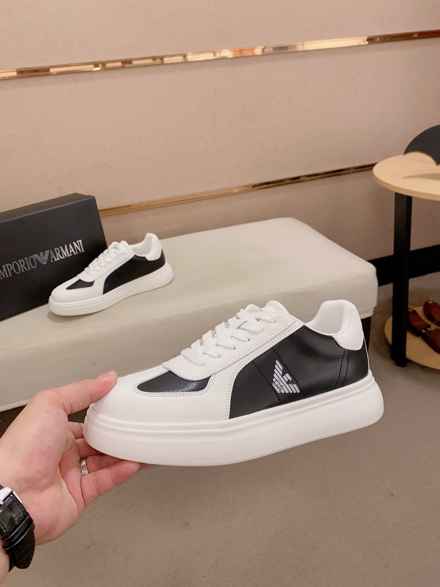 Armani Men's Leather Sneakers - Stylish Comfort, Sizes 38-44 Available 4 i1741934452816 5495 0 2