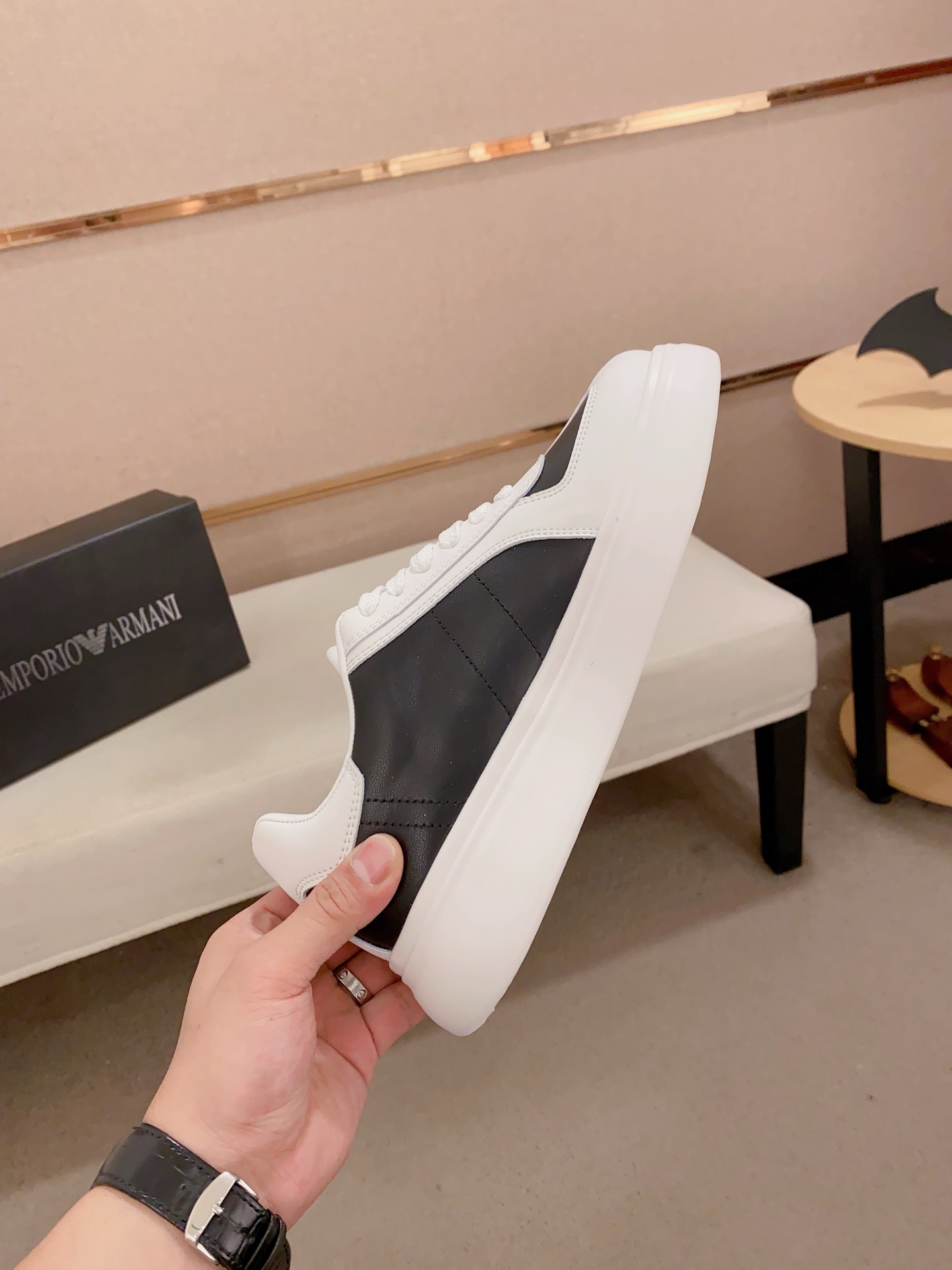 Armani Men's Leather Sneakers - Stylish Comfort, Sizes 38-44 Available 6 i1741934452843 7589 0 4