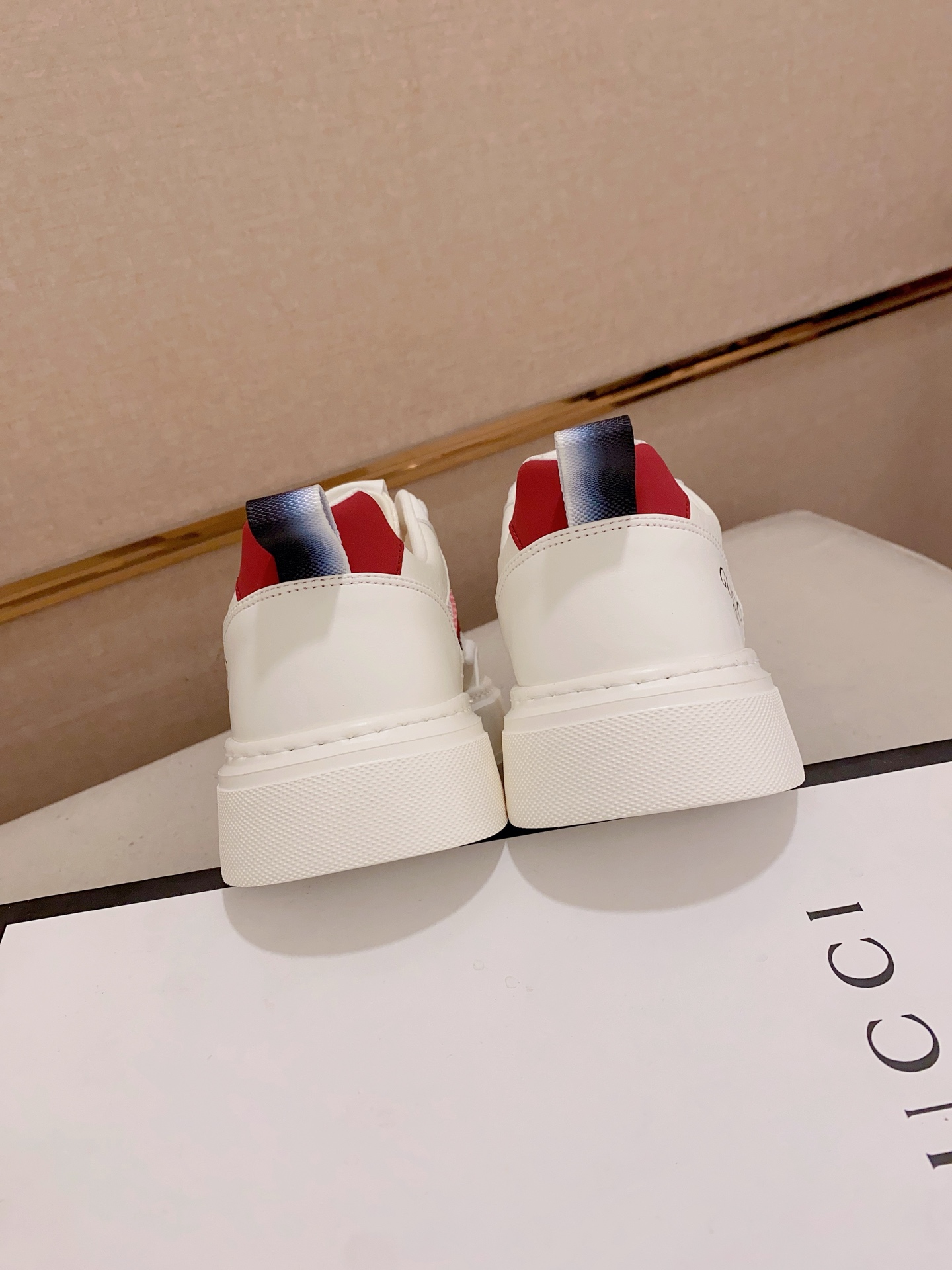 Gucci Men's White Leather Platform Sneakers with Striped Detail, Sizes 38-44 9 i1741934691469 1032 0 7