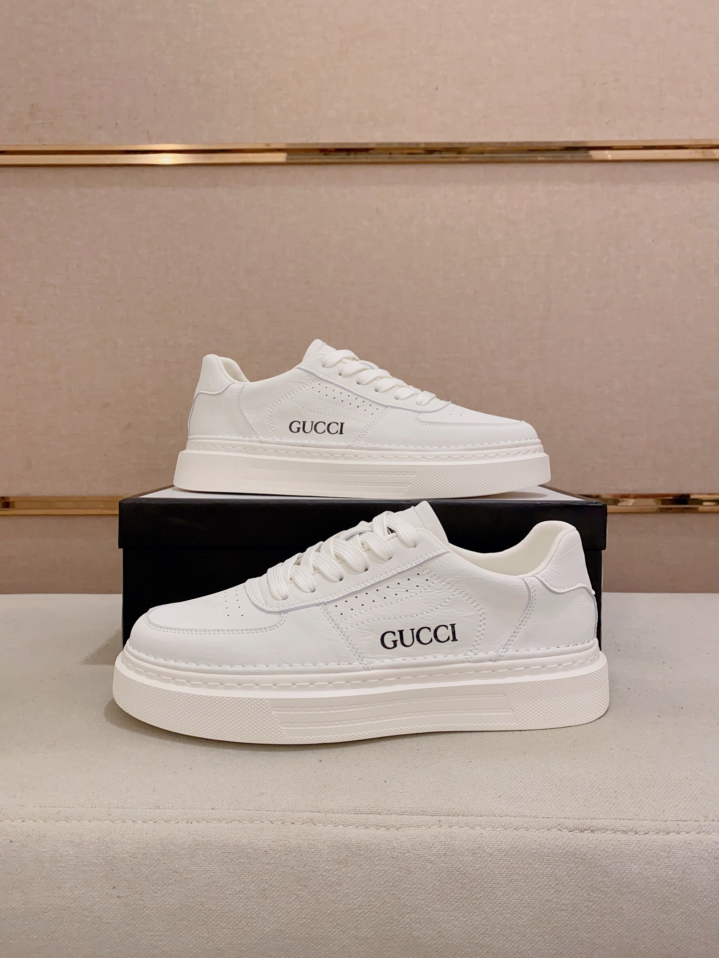 Gucci Men's Leather Low-Top Sneakers - Italian Craftsmanship, Size 38-44 8 i1741935038012 3905 0 6