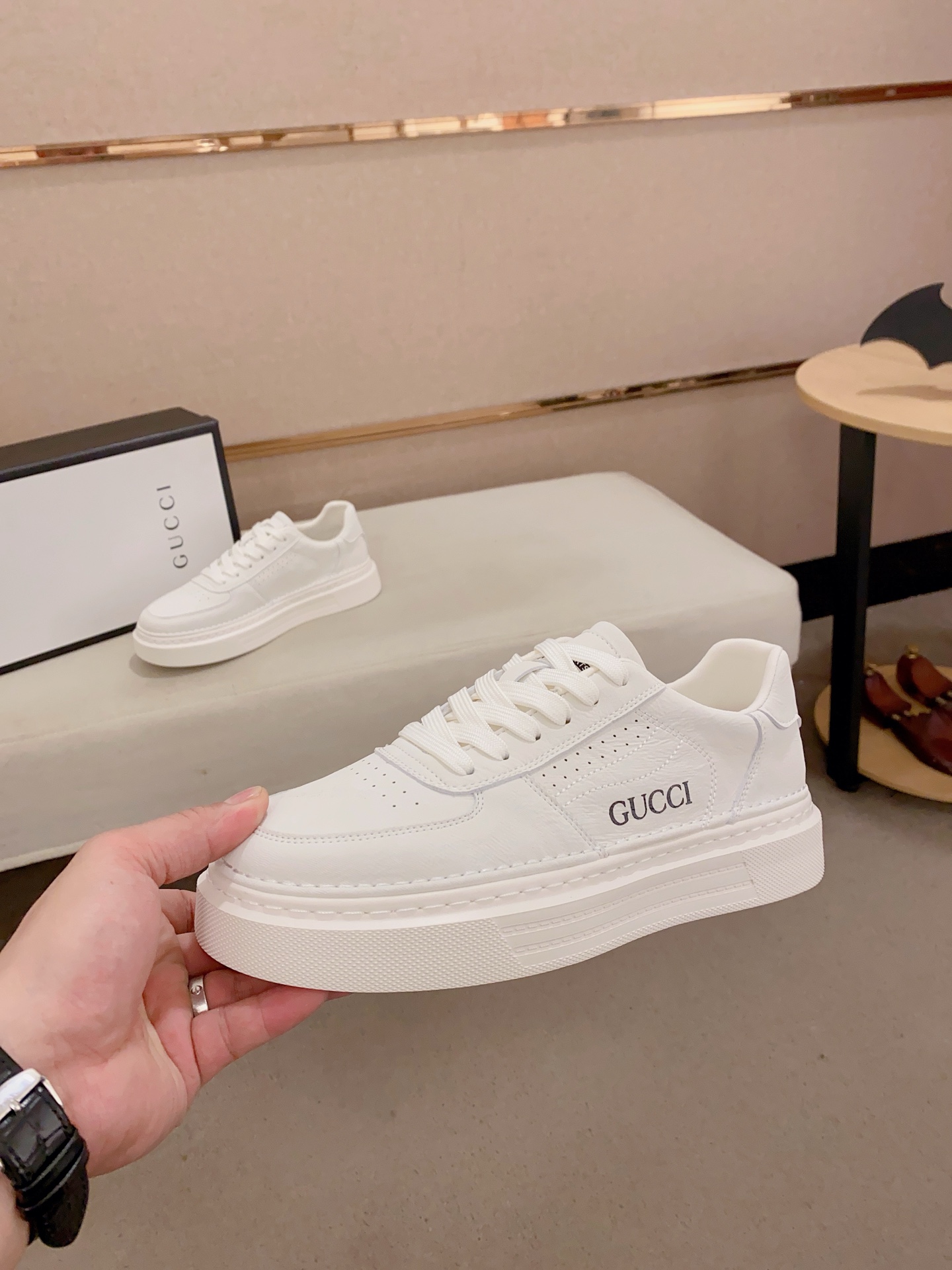 Gucci Men's Leather Low-Top Sneakers - Italian Craftsmanship, Size 38-44 4 i1741935039224 4815 0 2