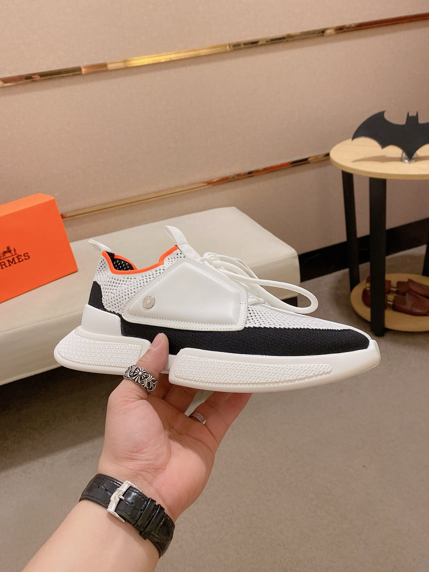 Hermes Drift Men's Sneakers - Tech Knit & Leather - Iconic Style 5 i1741935698074 1207 0 3