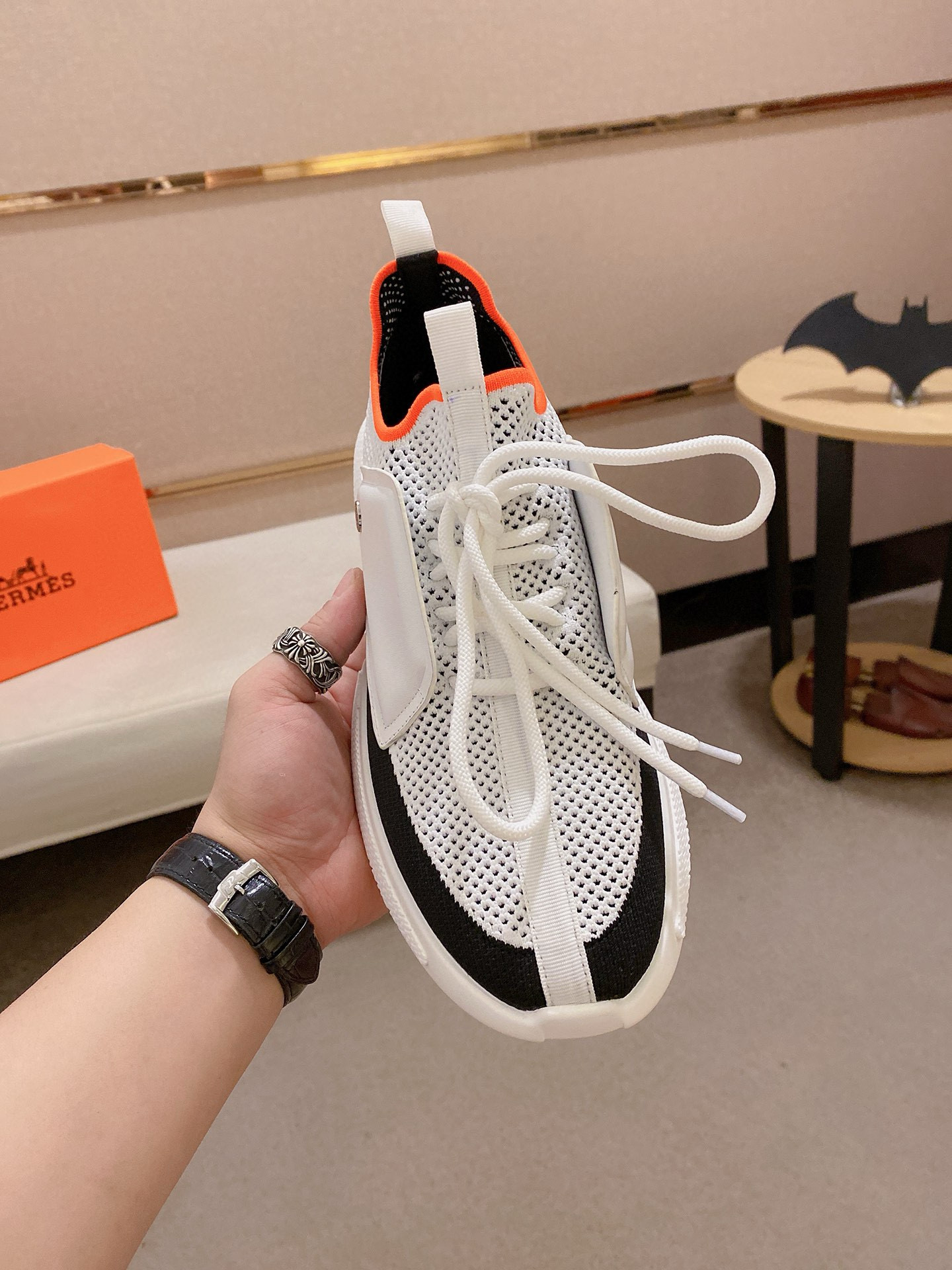 Hermes Drift Men's Sneakers - Tech Knit & Leather - Iconic Style 3 i1741935698075 2703 0 1