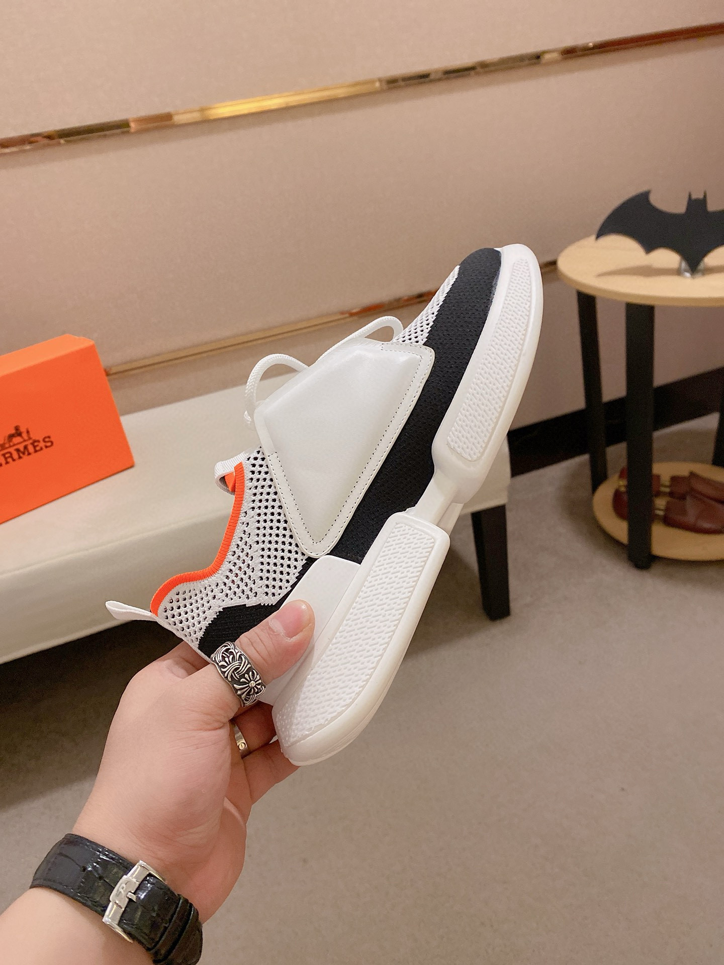 Hermes Drift Men's Sneakers - Tech Knit & Leather - Iconic Style 6 i1741935698511 2674 0 4