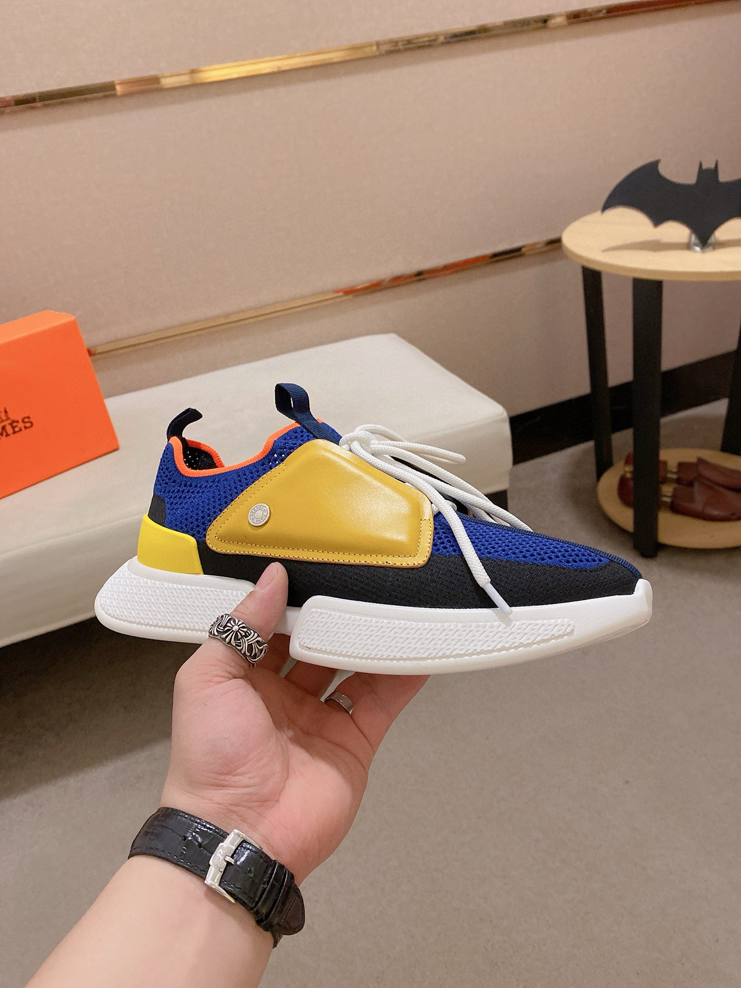 Hermes Men's Drift Sneaker - Tech Knit & Leather - Casual Dad Shoes 5 i1741935755606 370 0 3