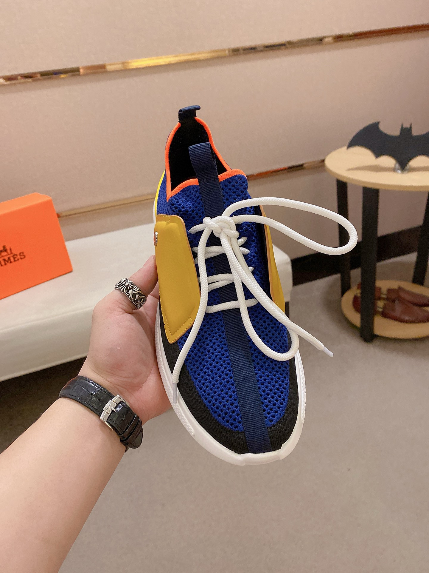 Hermes Men's Drift Sneaker - Tech Knit & Leather - Casual Dad Shoes 3 i1741935756092 1437 0 1