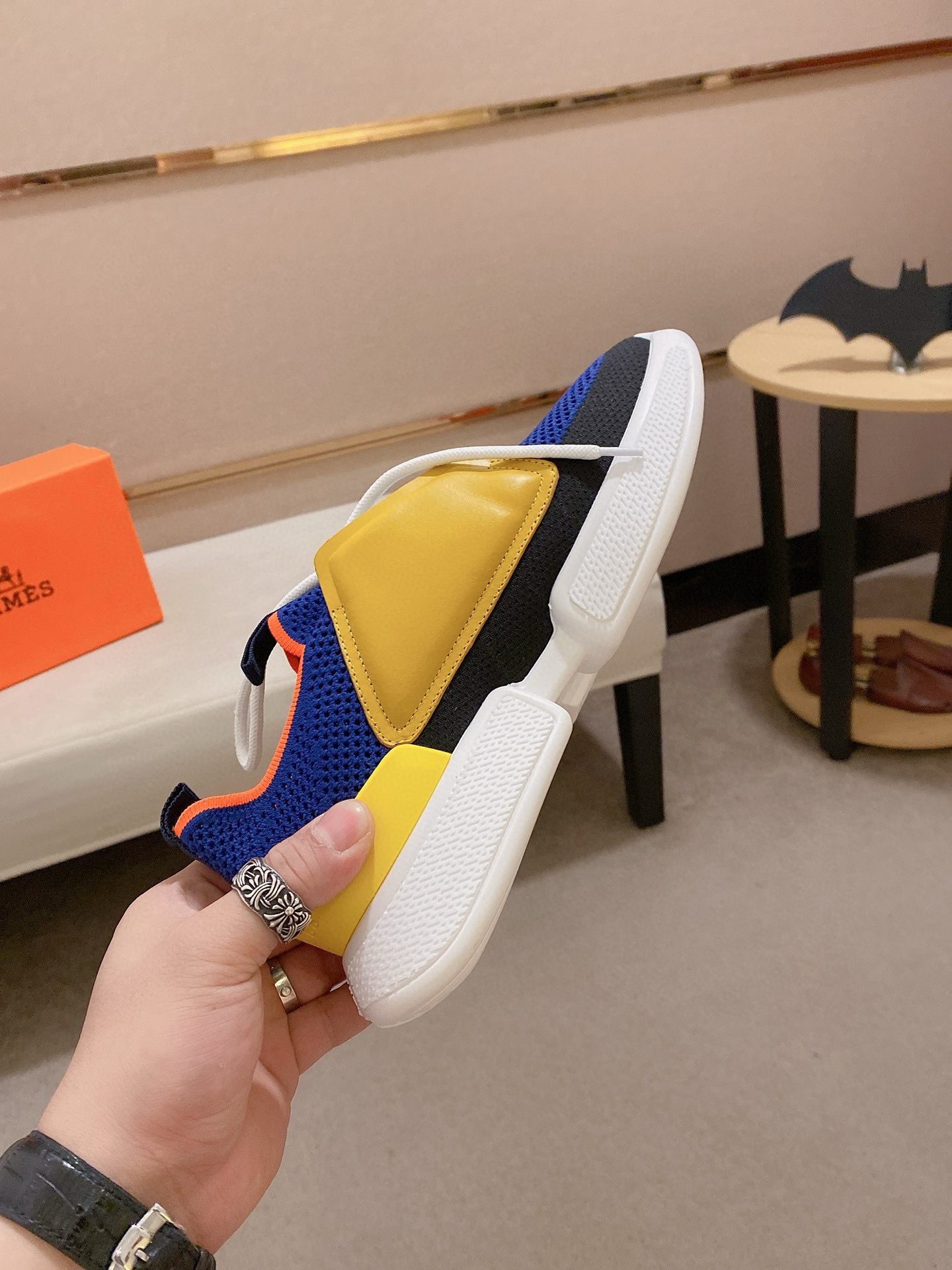 Hermes Men's Drift Sneaker - Tech Knit & Leather - Casual Dad Shoes 6 i1741935756092 3397 0 4