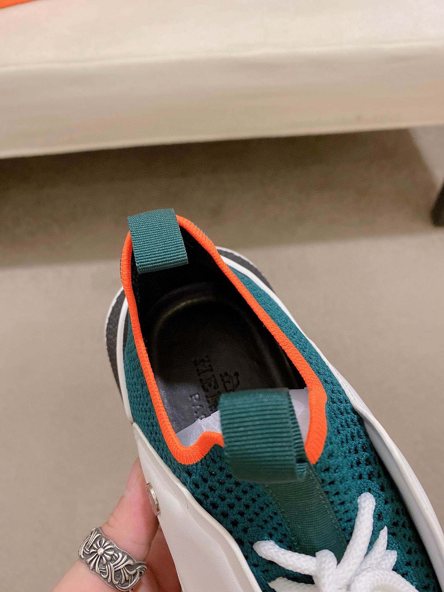 Hermes Drift Sneaker: Fly-Knit Sock Sneakers in Leather Trim, Men's Size 38-44 7 i1741935775283 9950 0 5