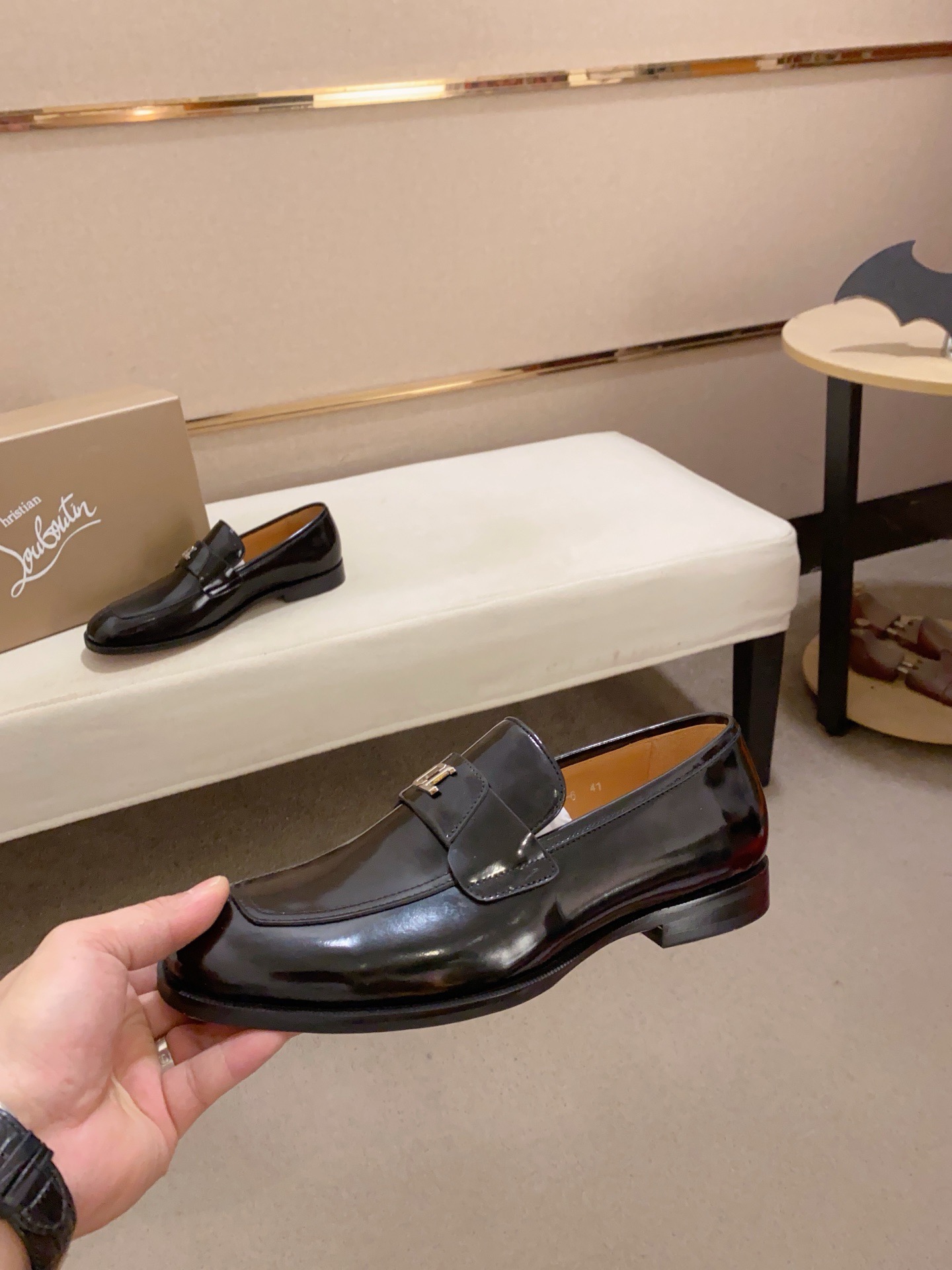 Christian Louboutin Men's Black Leather Loafers, Sizes 39-44 Available 4 i1741936217139 163 0 2