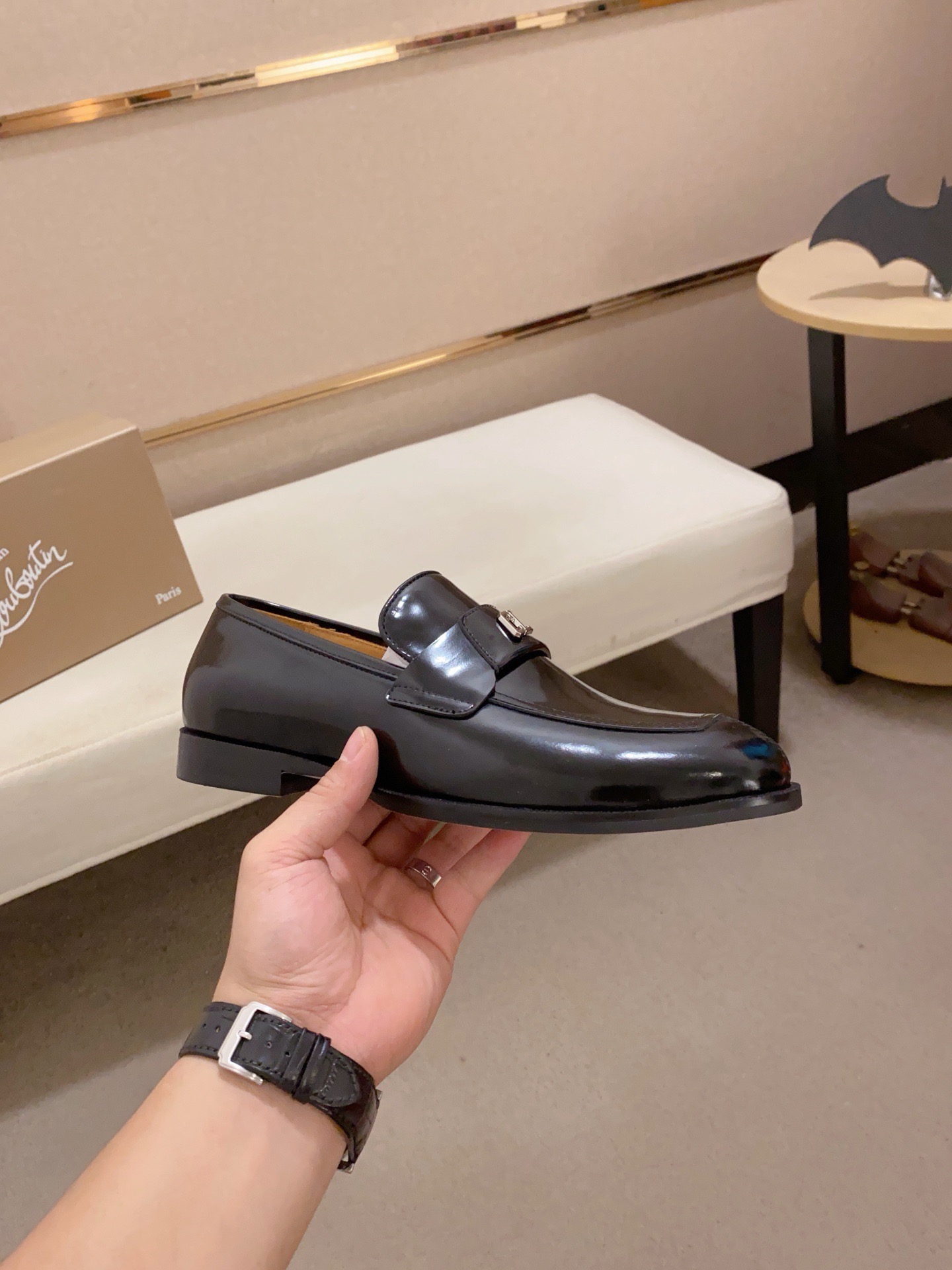 Christian Louboutin Men's Black Leather Loafers, Sizes 39-44 Available 5 i1741936217139 9863 0 3