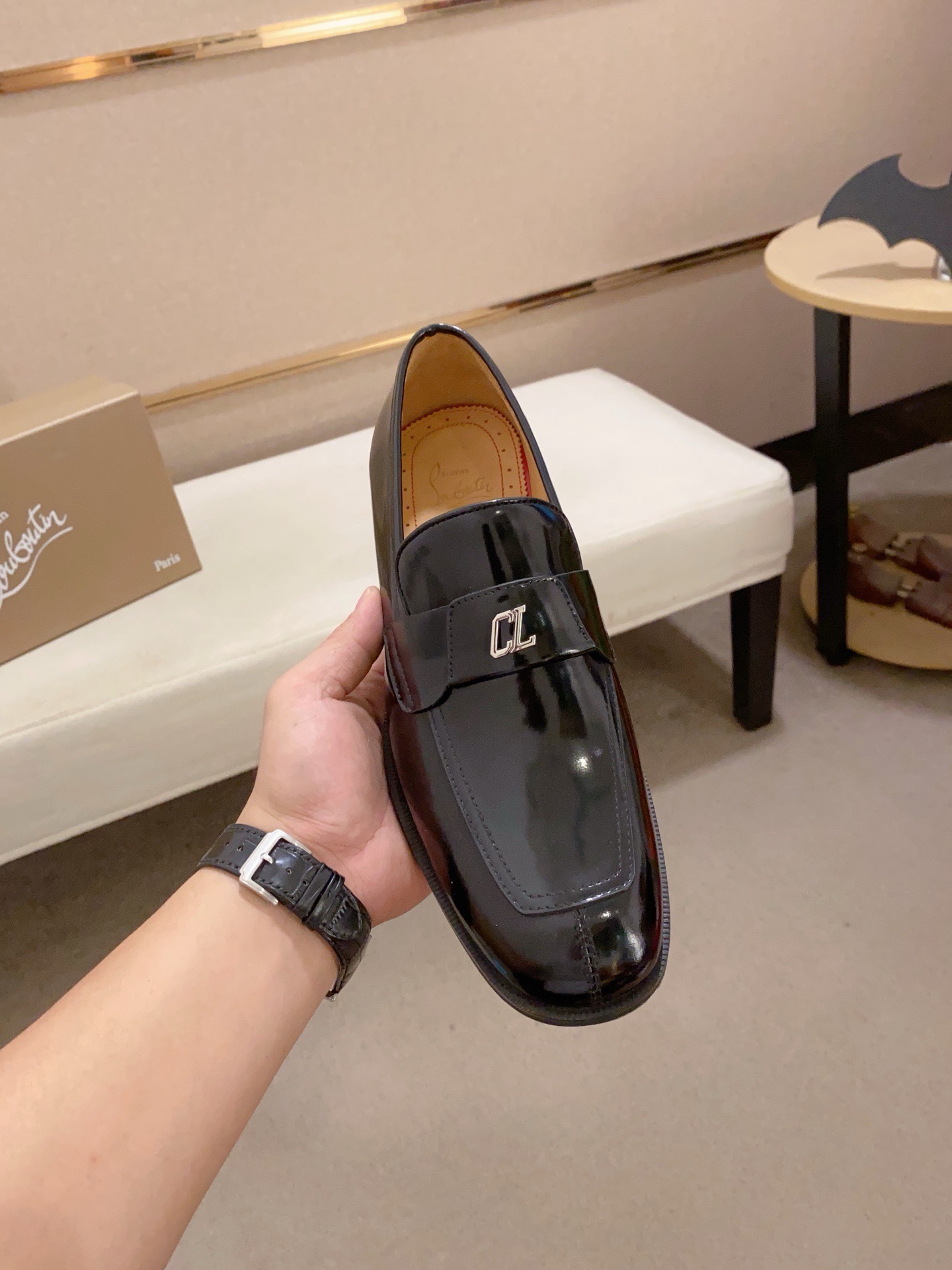 Christian Louboutin Men's Black Leather Loafers, Sizes 39-44 Available 3 i1741936217875 9538 0 1