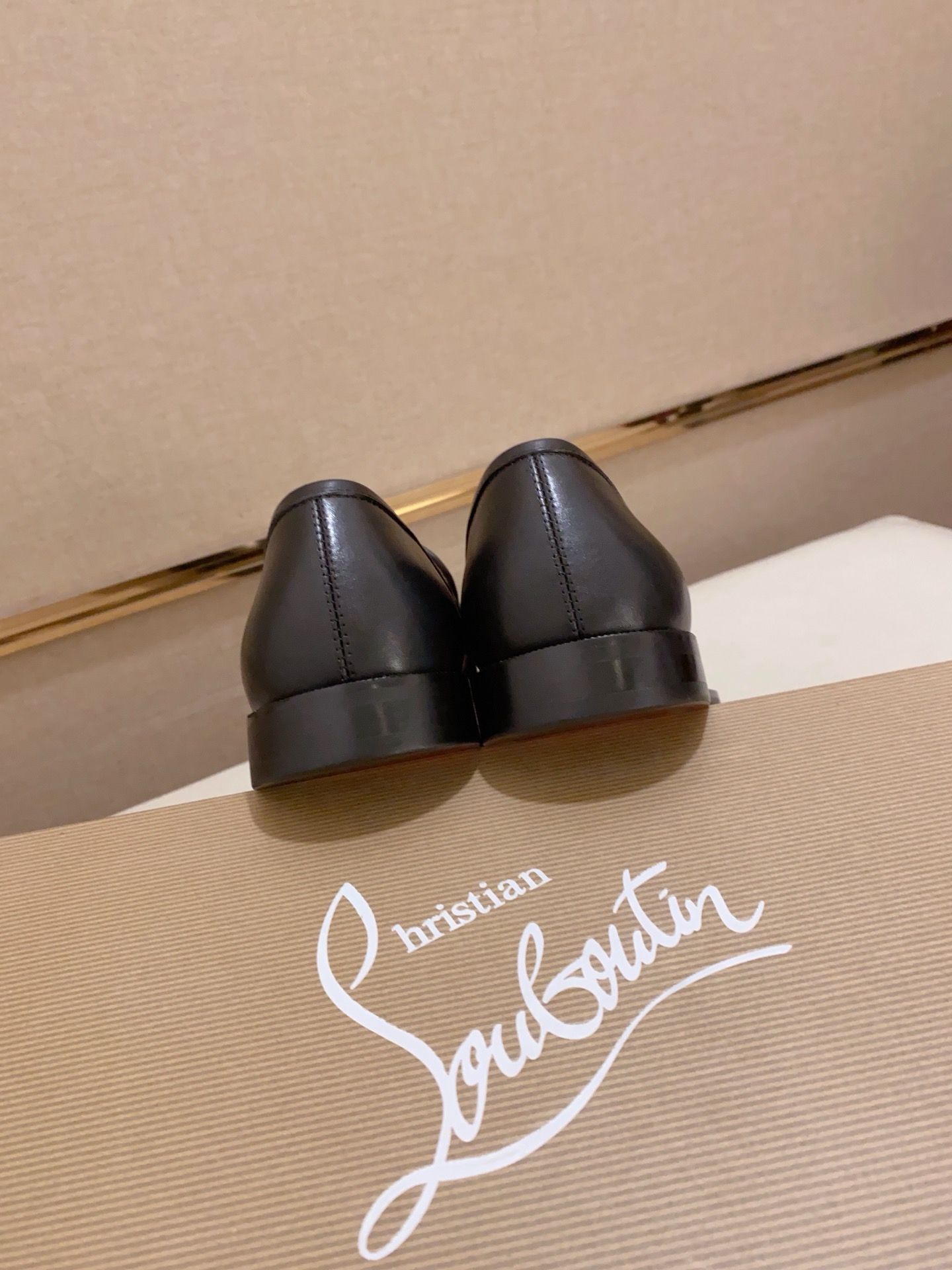 Christian Louboutin Men's Black Leather Loafers, Sizes 39-44 9 i1741936236764 4227 0 7