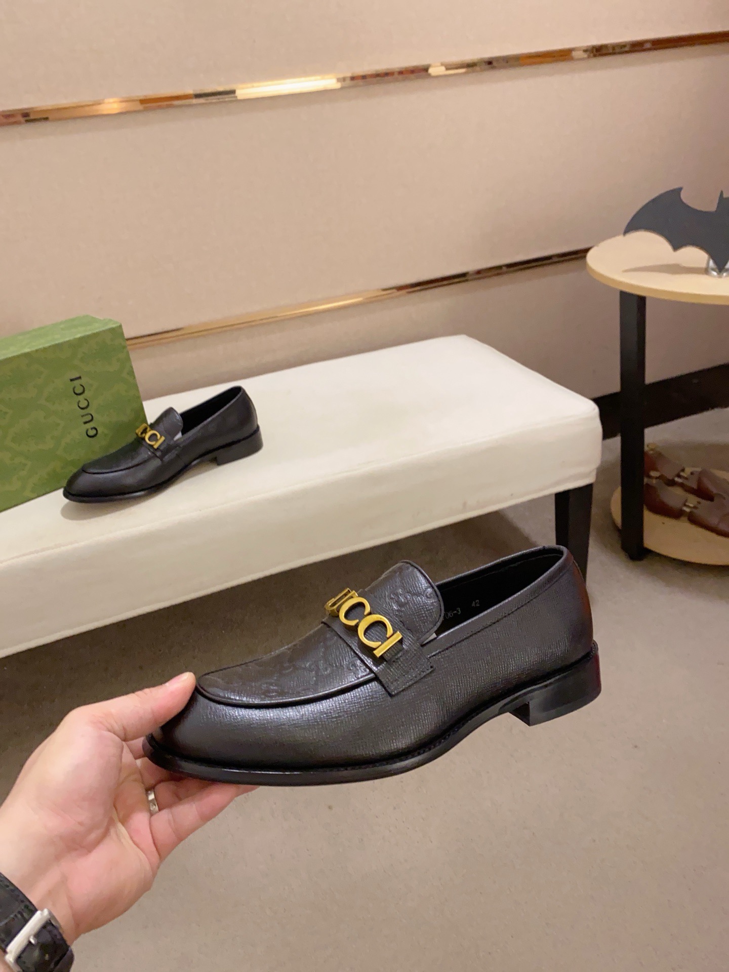 Gucci Men's Leather Loafers with Gold-Tone Hardware, Size 39-44 4 i1741936498045 2283 0 2