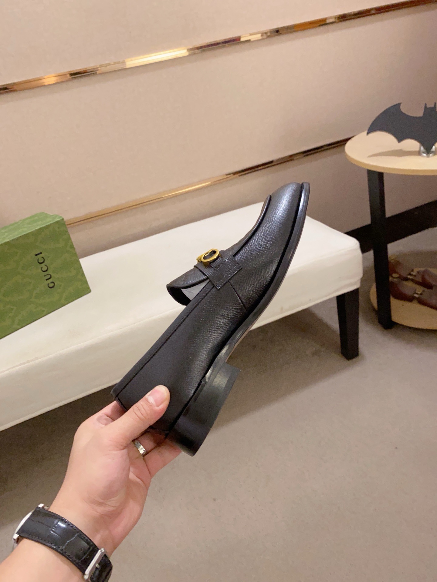 Gucci Men's Leather Loafers with Gold-Tone Hardware, Size 39-44 6 i1741936498045 8470 0 4