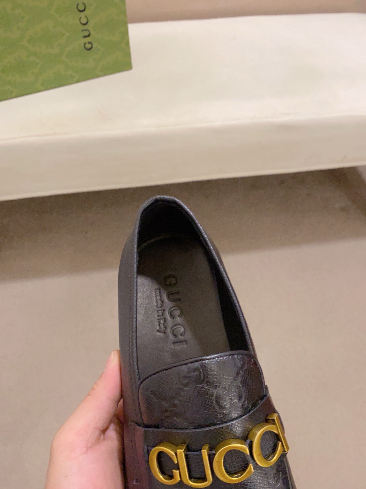 Gucci Men's Leather Loafers with Gold-Tone Hardware, Size 39-44 7 i1741936498816 9921 0 5