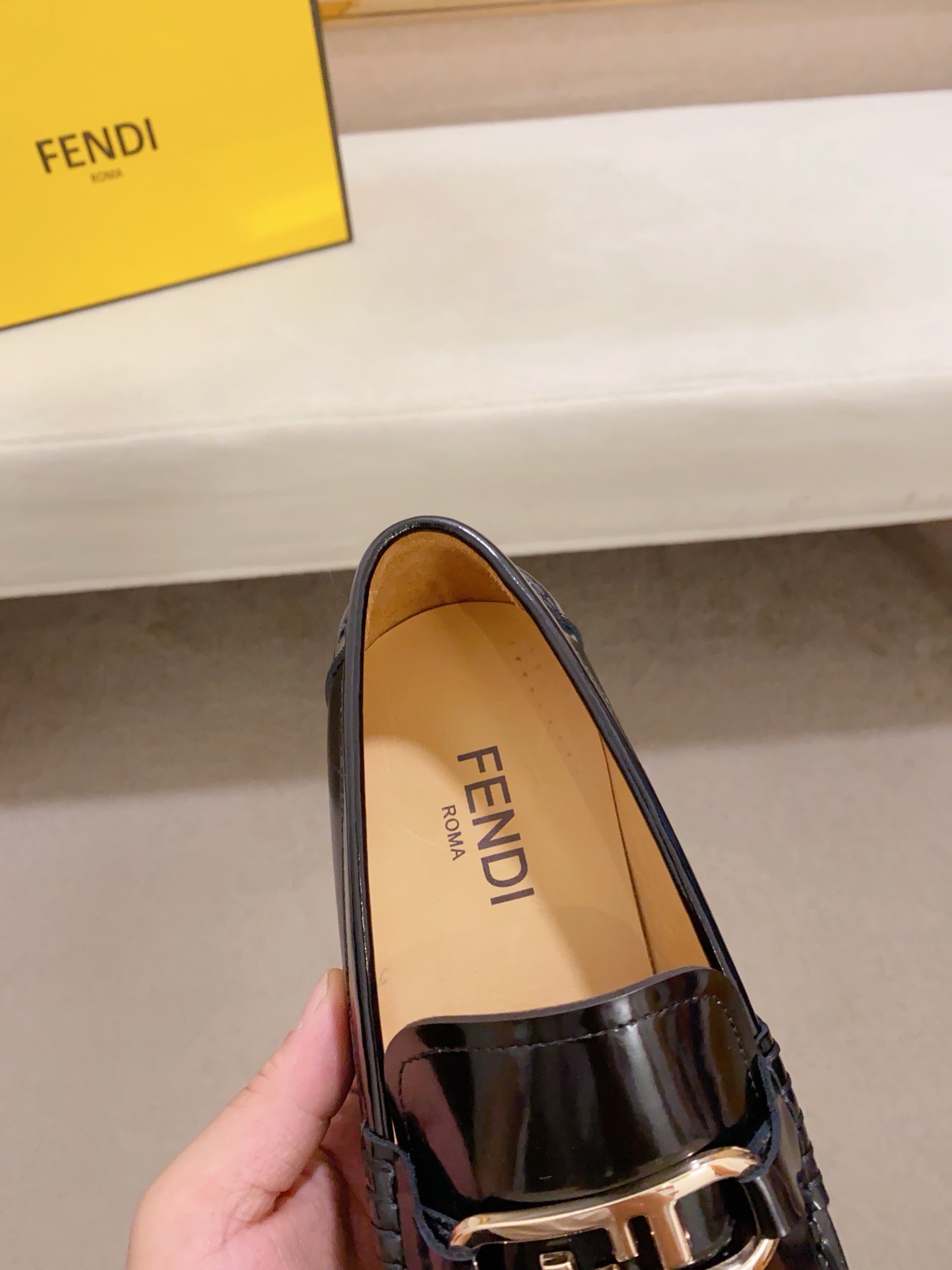 Fendi Men's Black Leather Loafers with Gold-Tone Hardware, Sizes 38-44 7 i1742033427383 5373 0 5