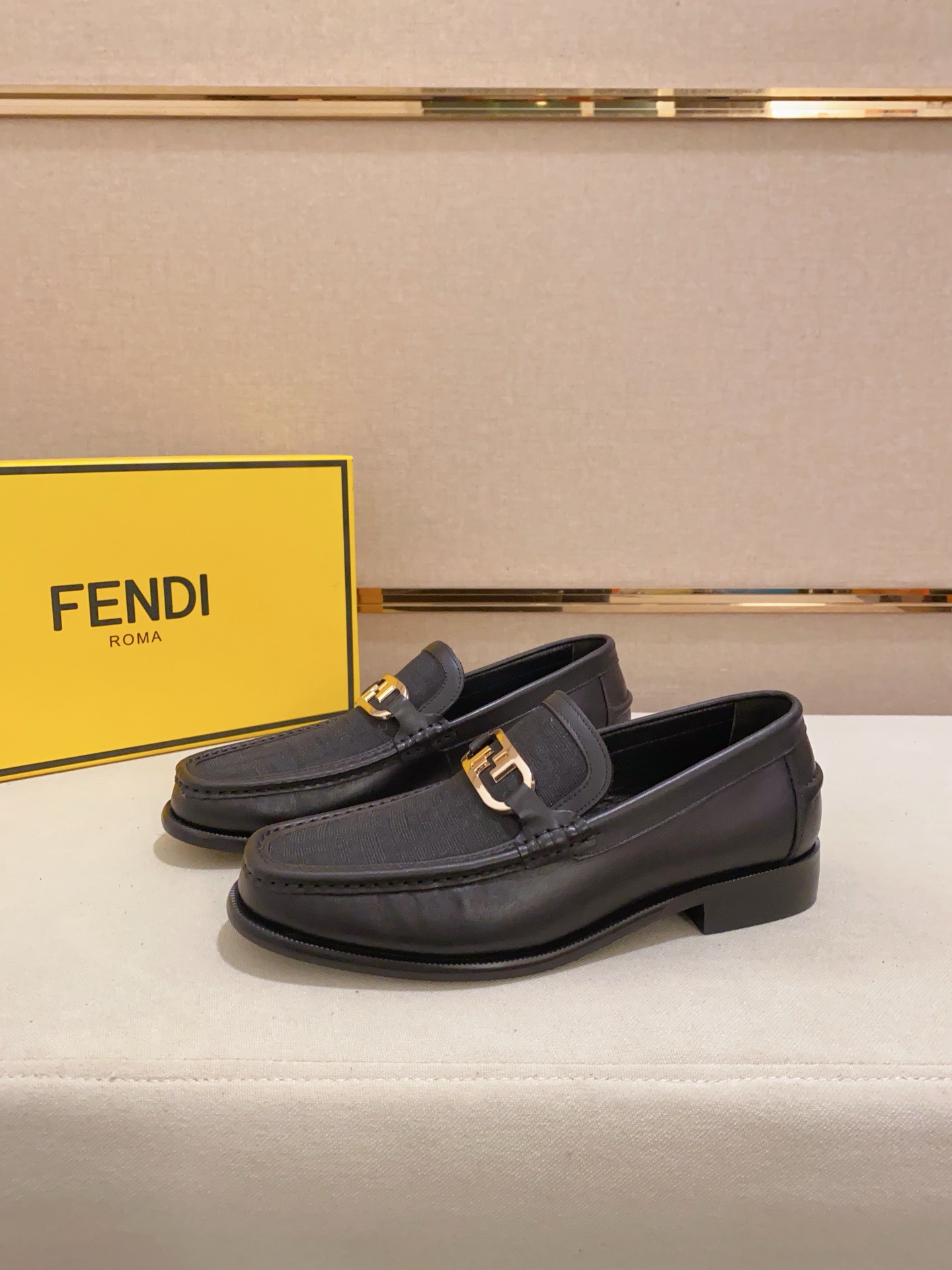 Fendi Men's Leather Loafers with Metal Hardware - New Collection 4 i1742033451213 2949 0 2
