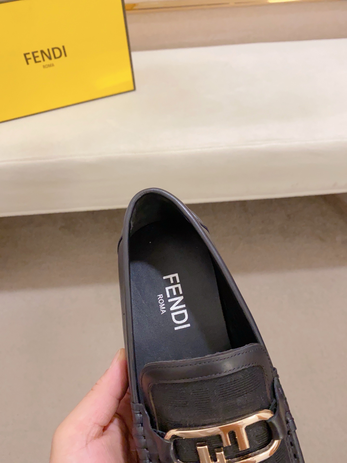 Fendi Men's Leather Loafers with Metal Hardware - New Collection 7 i1742033451213 8697 0 5