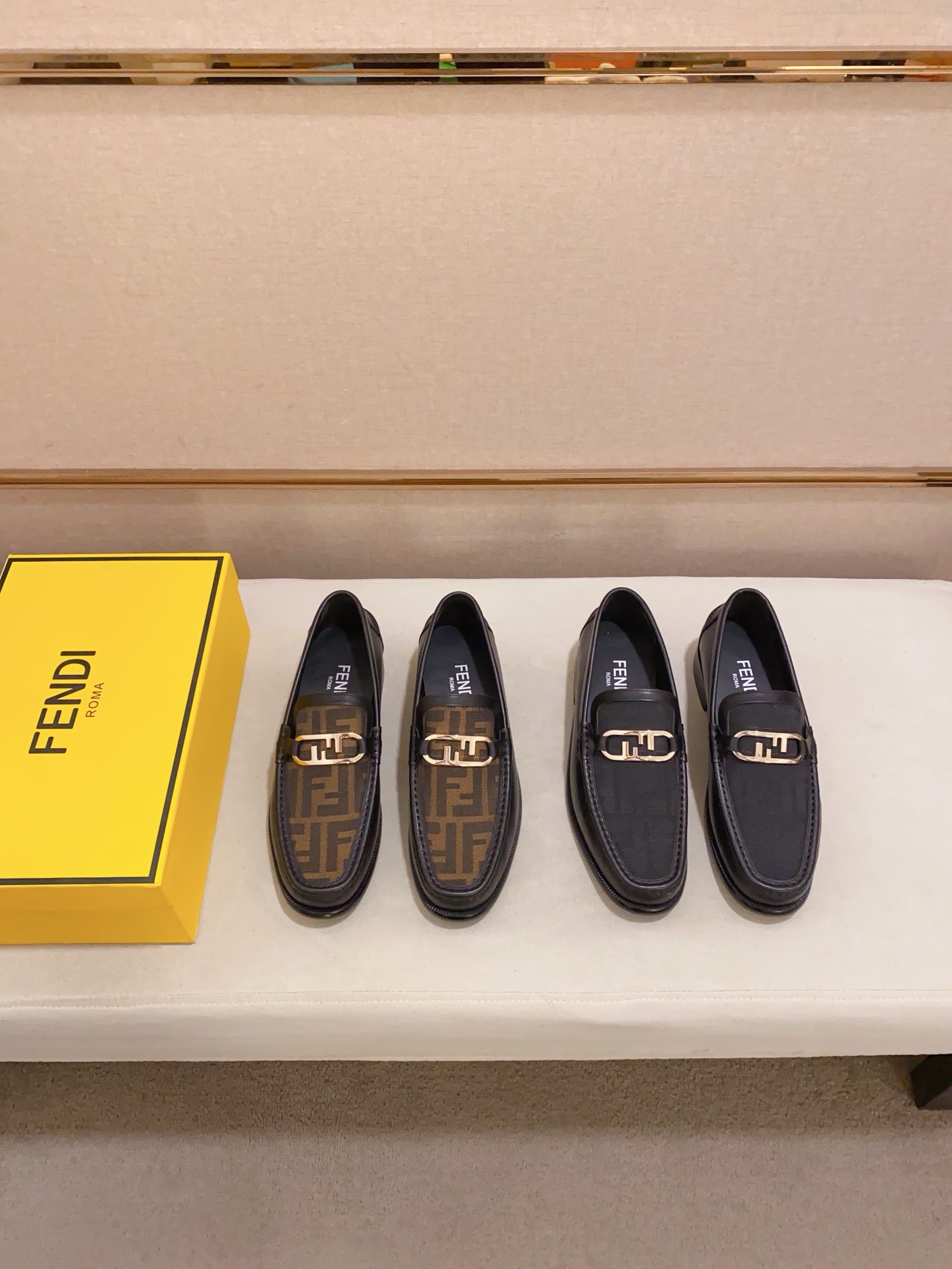 Fendi Men's Leather Loafers with Metal Hardware - New Collection 10 i1742033451467 3982 0 8