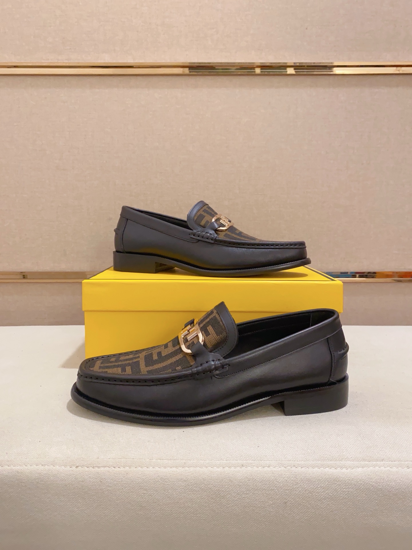 Fendi Men's Leather Loafers with FF Motif, Size 38-44 6 i1742033479218 4411 0 4