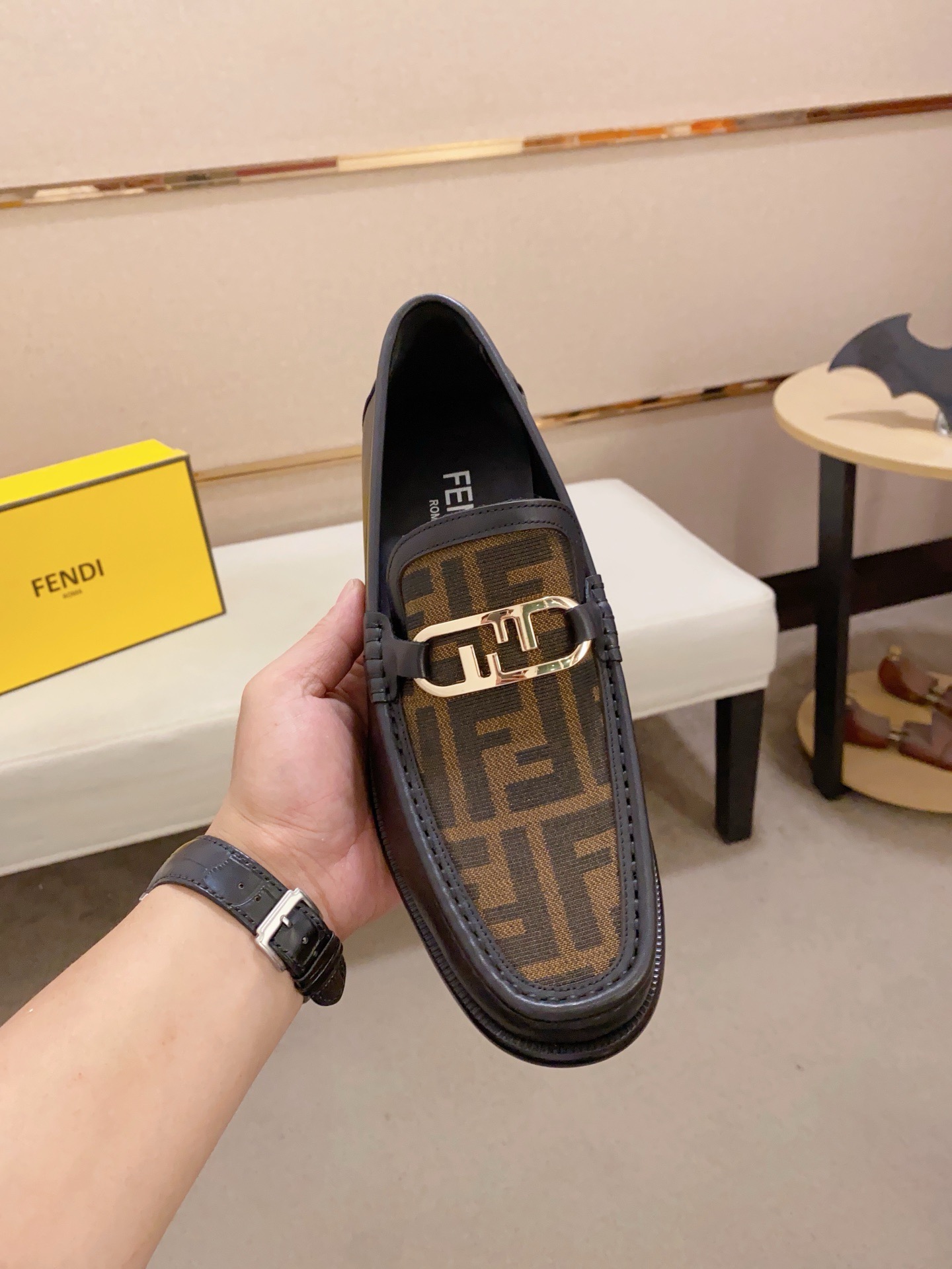 Fendi Men's Leather Loafers with FF Motif, Size 38-44 3 i1742033479495 8086 0 1