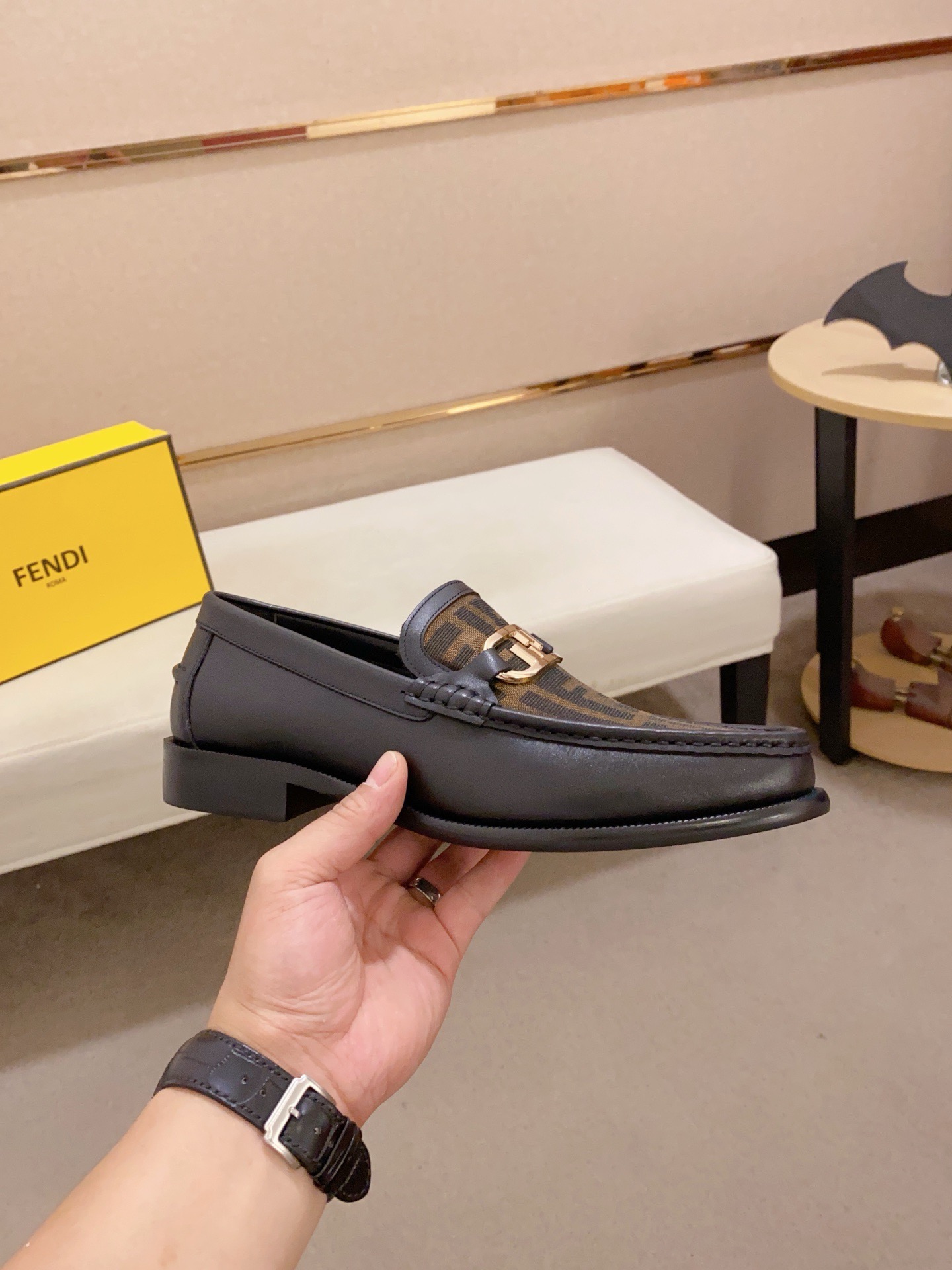 Fendi Men's Leather Loafers with FF Motif, Size 38-44 5 i1742033479495 897 0 3