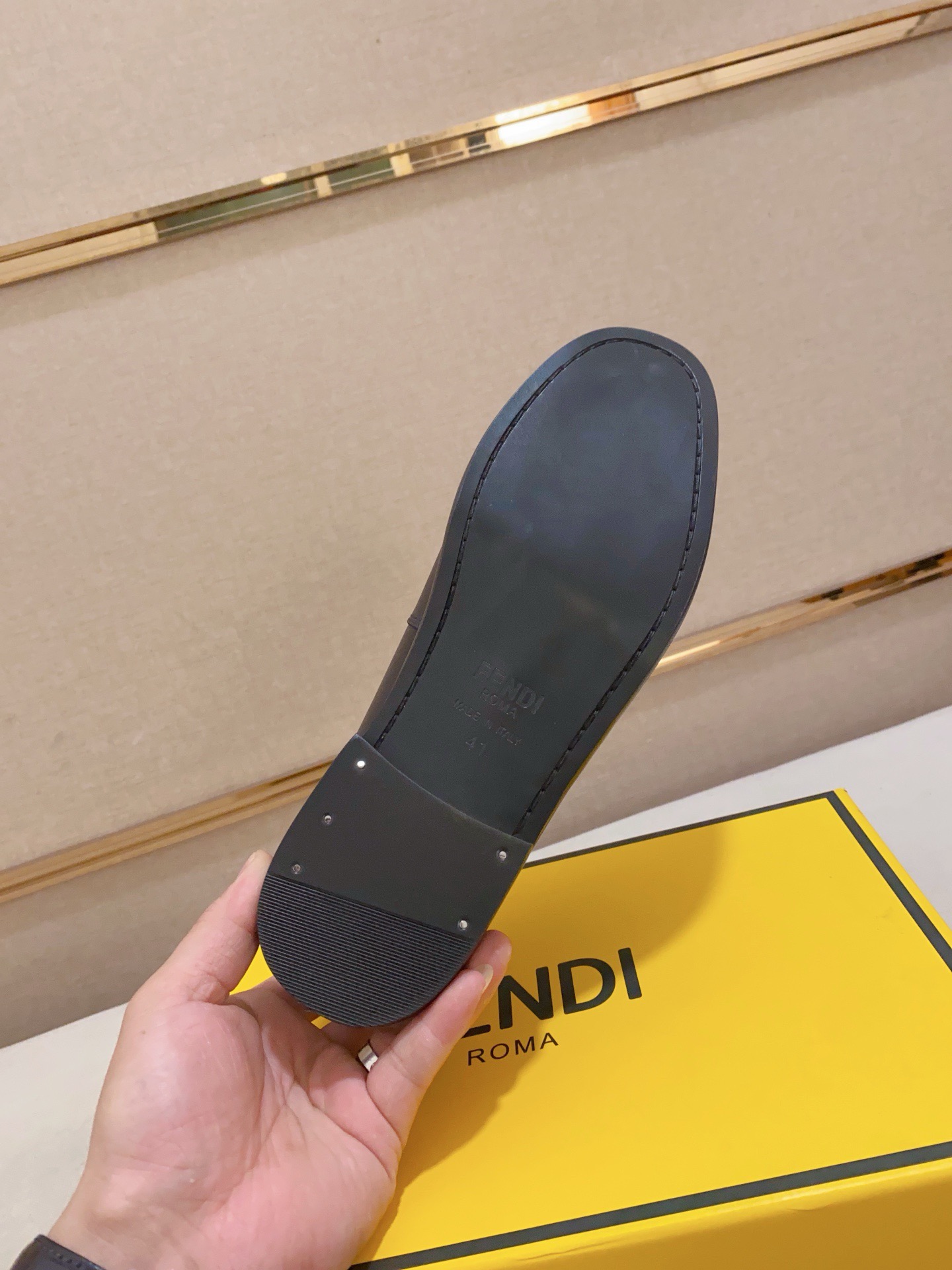 Fendi Men's Black Leather Loafers with Signature Hardware and Rubber Sole 10 i1742033507518 4609 0 8