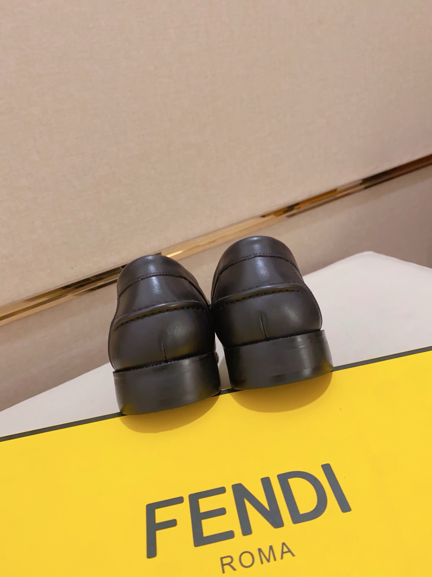 Fendi Men's Black Leather Loafers with Signature Hardware and Rubber Sole 9 i1742033507805 1671 0 7