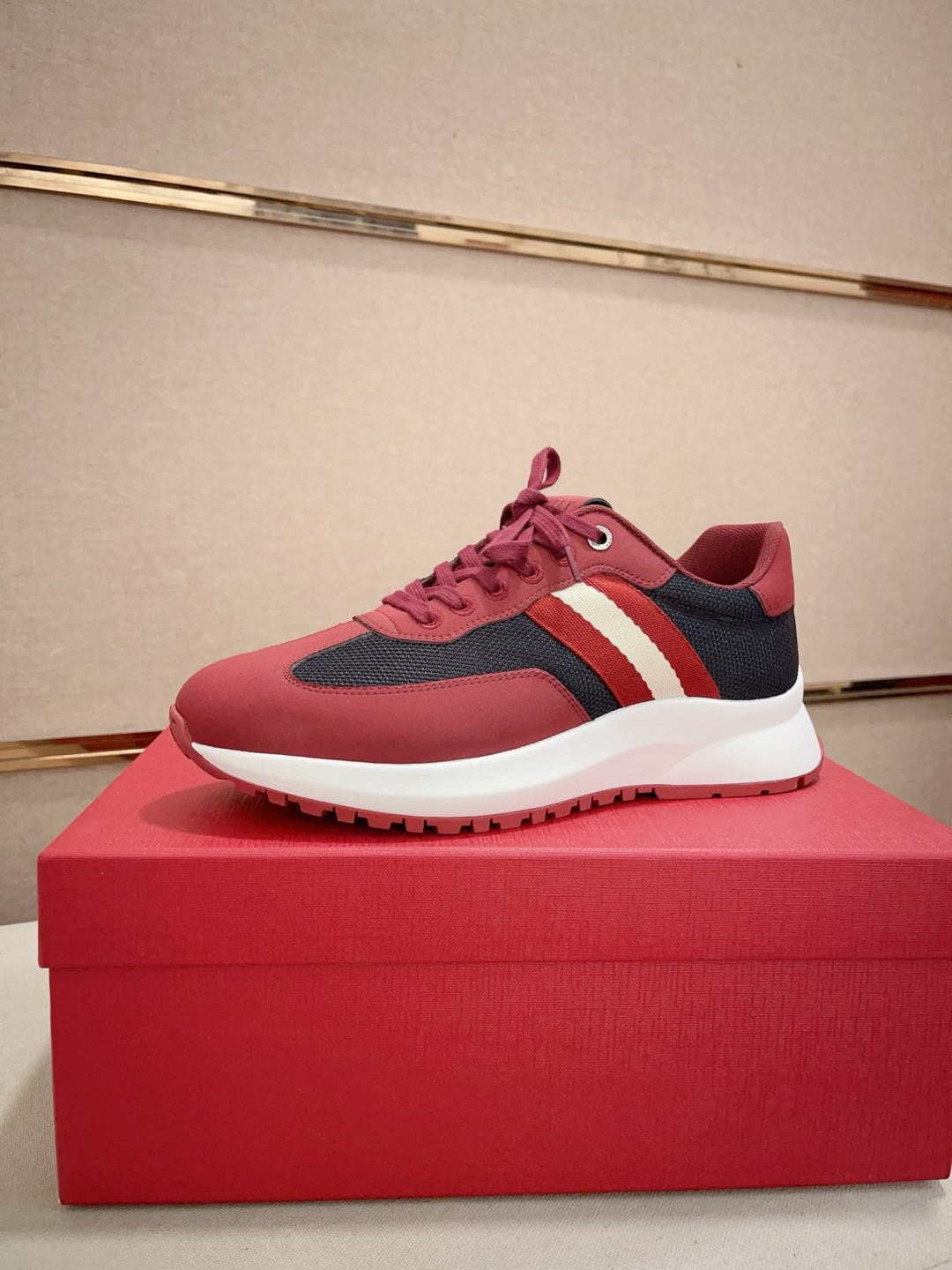 Bally Demmy Mixed Material Sneakers with Soft Lambskin Lining, Sizes 39-44