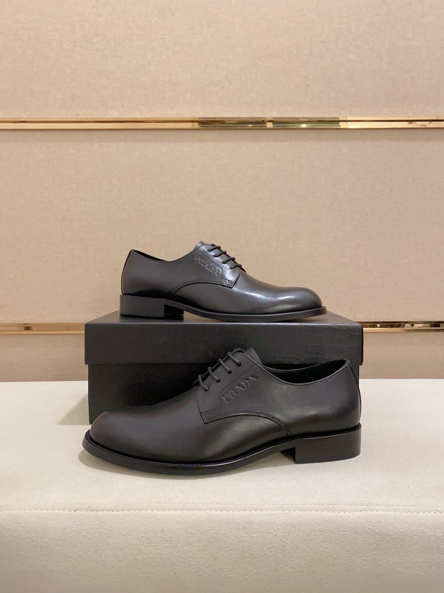 Prada Men's Leather Lace-Up Dress Shoes - Black, Sizes 38-44 Available 7 i1742109568060 1495 0 5