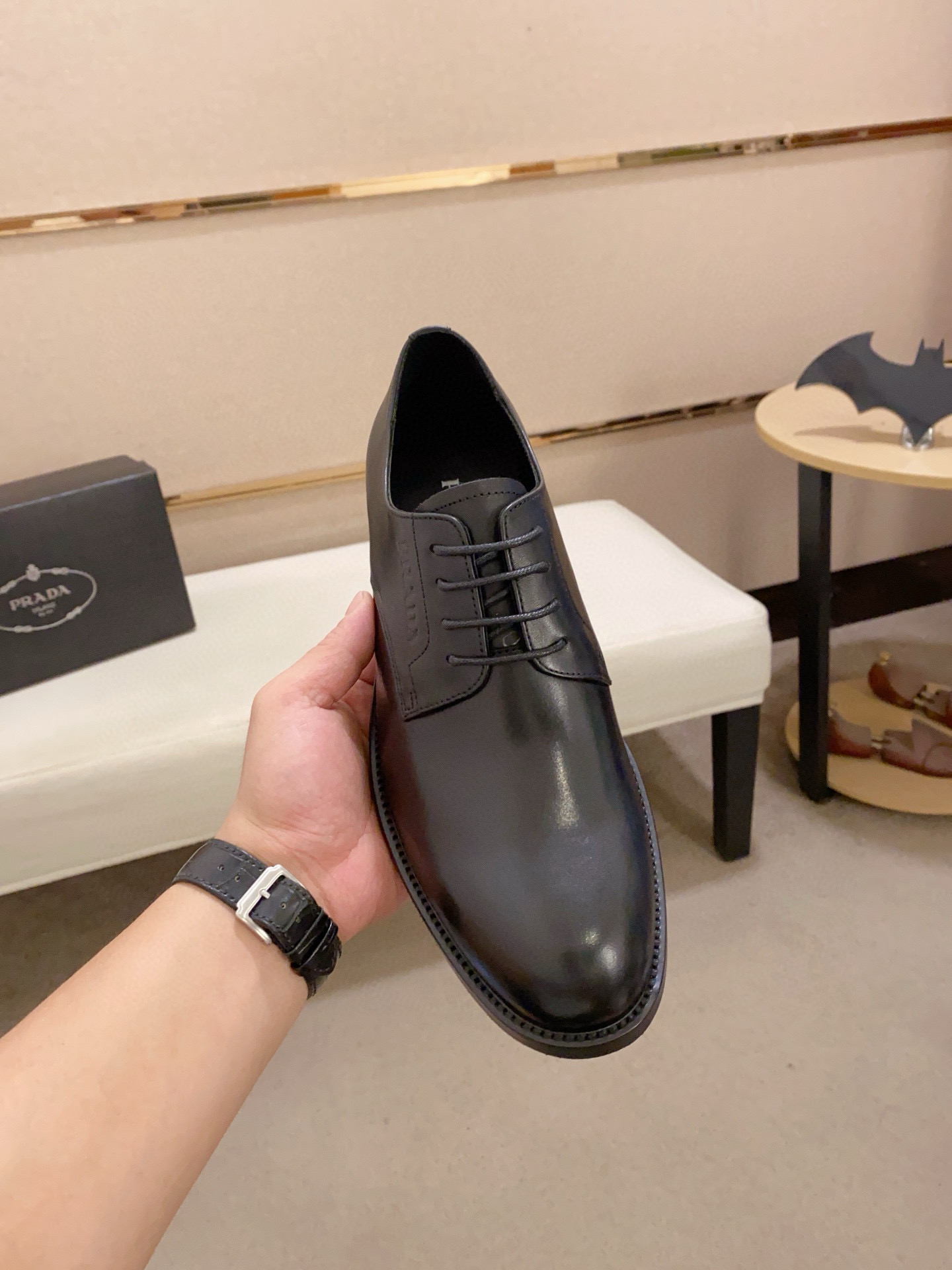 Prada Men's Leather Lace-Up Dress Shoes - Black, Sizes 38-44 Available 3 i1742109568060 6557 0 1