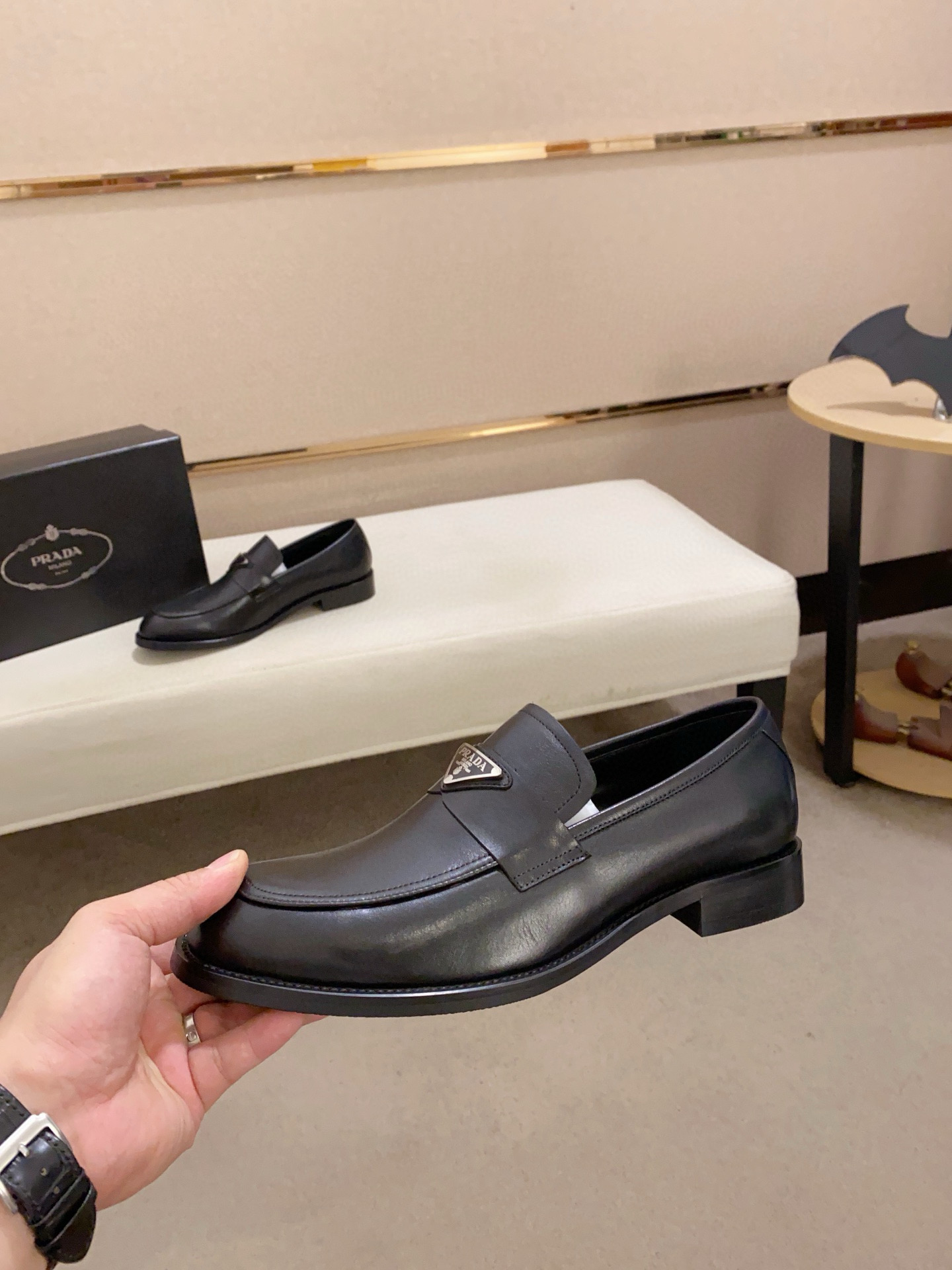 Prada Men's Leather Loafers - Iconic Design, Premium Quality, Versatile Style 4 i1742109886130 8111 0 2