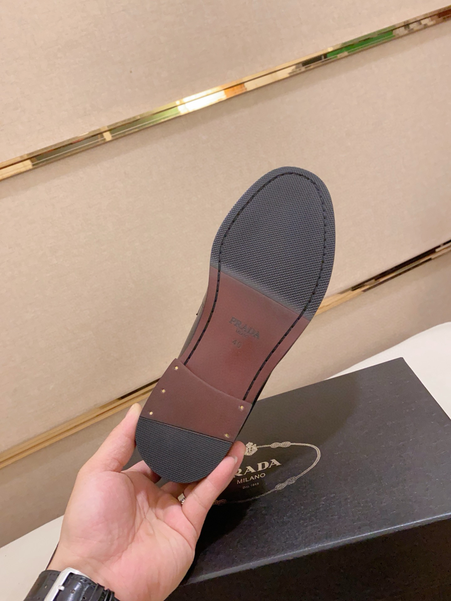 Prada Men's Brown Leather Loafers with Metal Buckle Detail - Sizes 38-44 10 i1742109897816 3387 0 8
