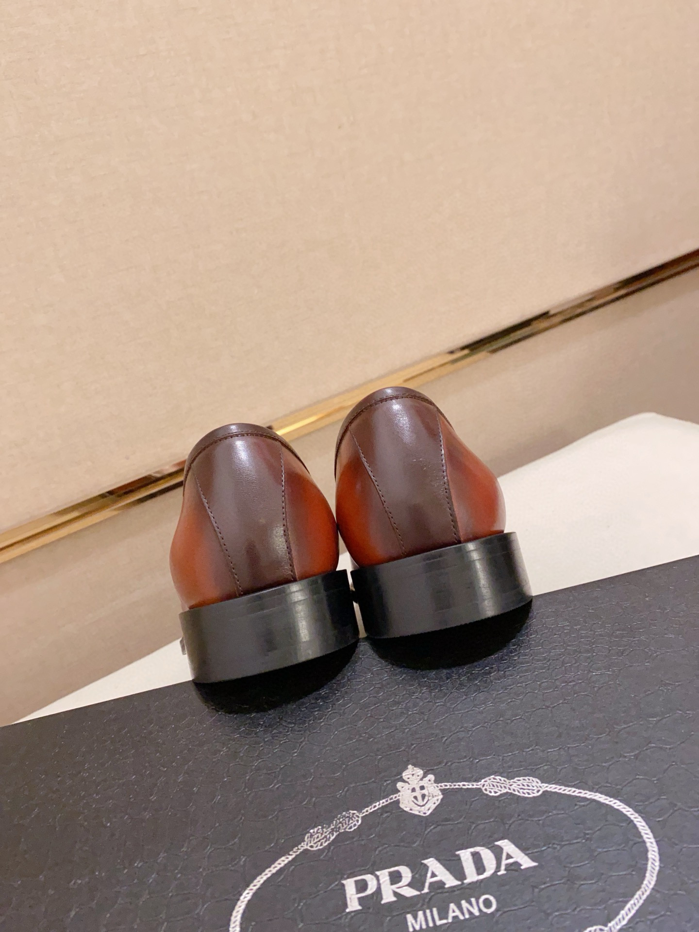 Prada Men's Brown Leather Loafers with Metal Buckle Detail - Sizes 38-44 9 i1742109902965 7311 0 7