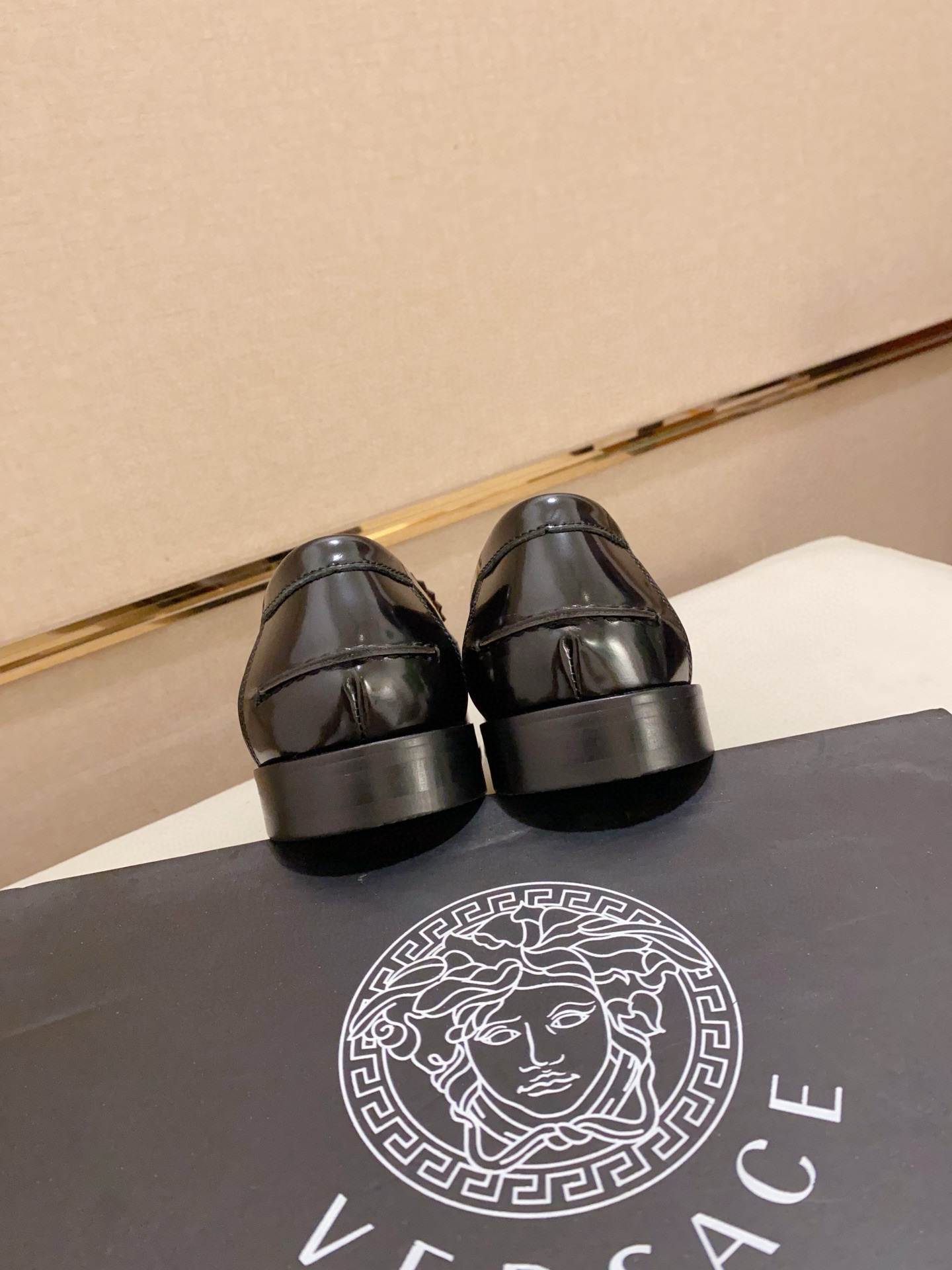 Prada Men's Black Leather Loafers with Gold-Tone Hardware, Sizes 38-44 8 i1742109944086 126 0 6