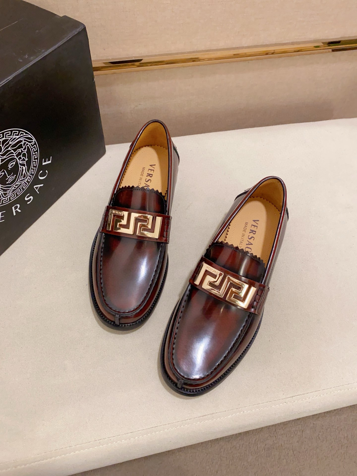 Fendi Men's Brown Leather Loafers with Gold-Tone Hardware, Size 38-44 6 i1742109984732 1514 0 4