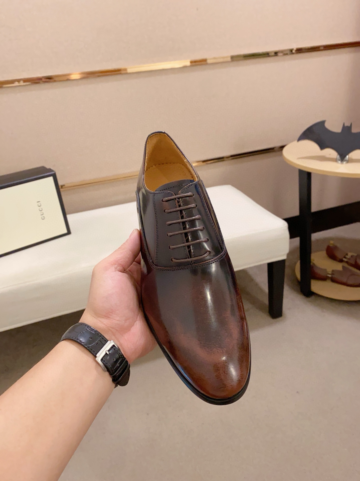 Gucci Men's Leather Oxford Dress Shoes, Brown - Sizes 38 to 44 3 i1742110213308 2813 0 1