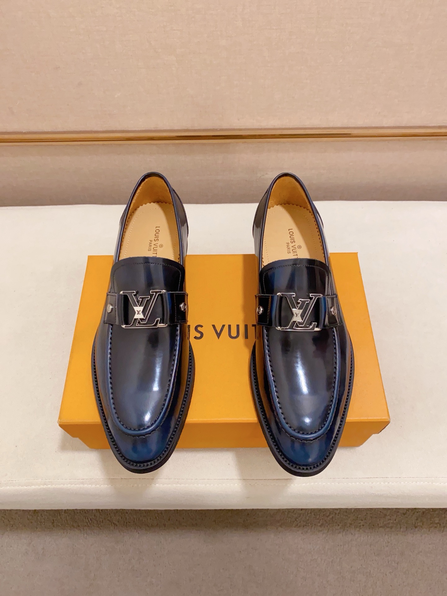 Louis Vuitton Men's Leather Loafers With Iconic Buckle, Size 38-44 8 i1742110828539 7533 0 6