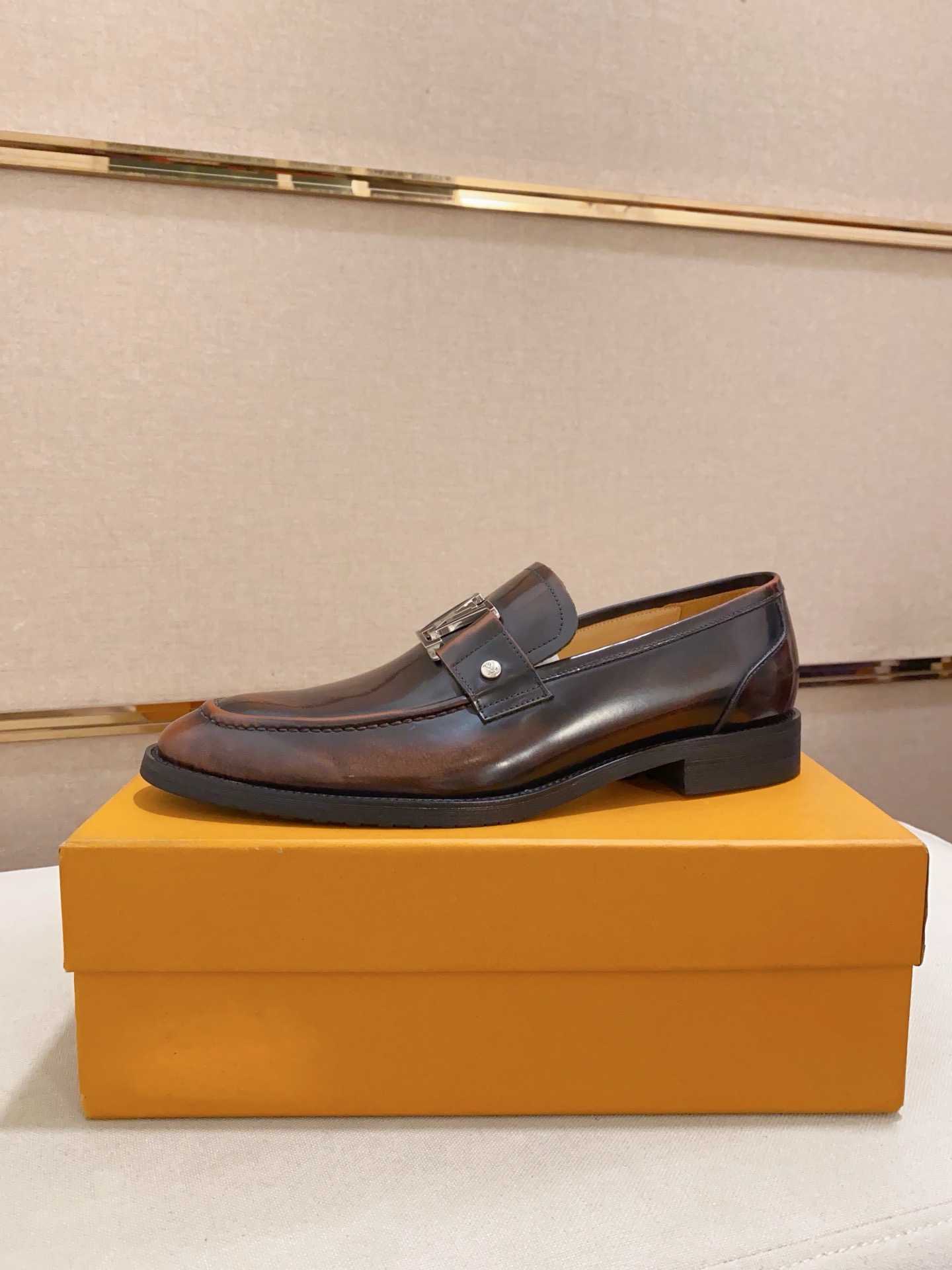 LOUIS VUITTON Men's Leather Loafers with Iconic Buckle Detail 2 i1742110842443 9615 0 0