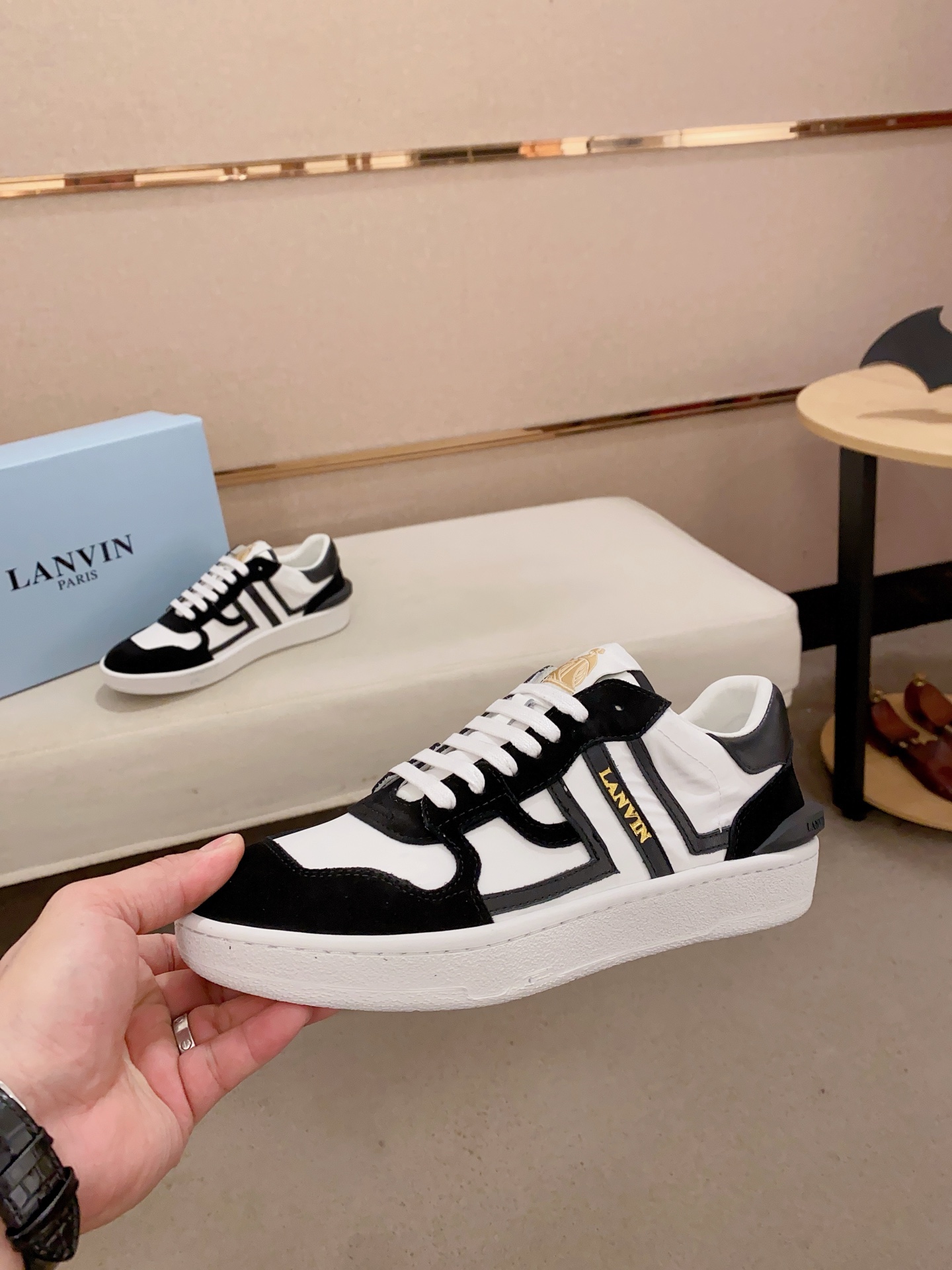 Lanvin Men's & Women's Casual Sneakers Fashion Leather Lace-up Shoes 4 i1742197304551 453 0 2