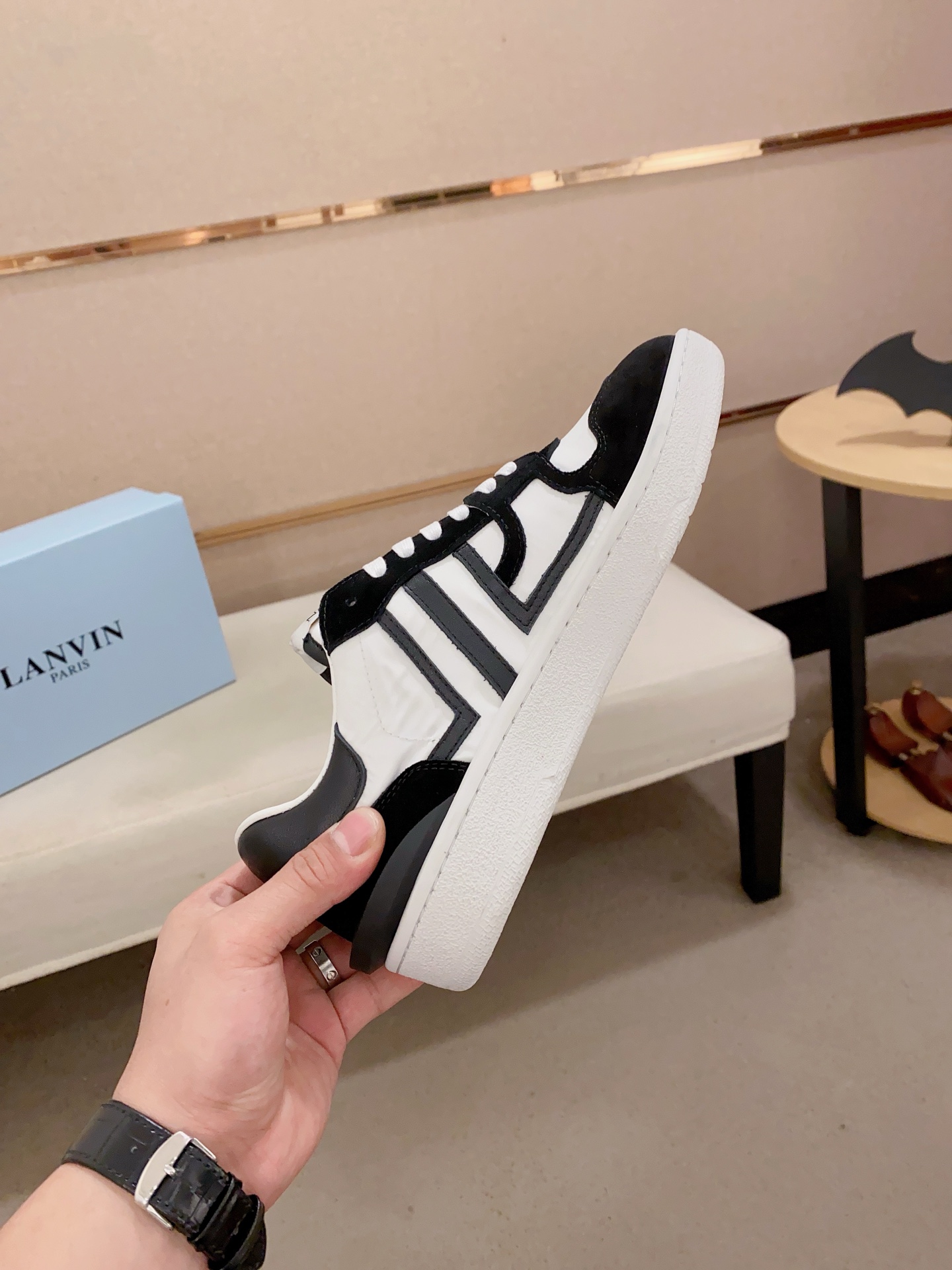 Lanvin Men's & Women's Casual Sneakers Fashion Leather Lace-up Shoes 6 i1742197304564 5974 0 4