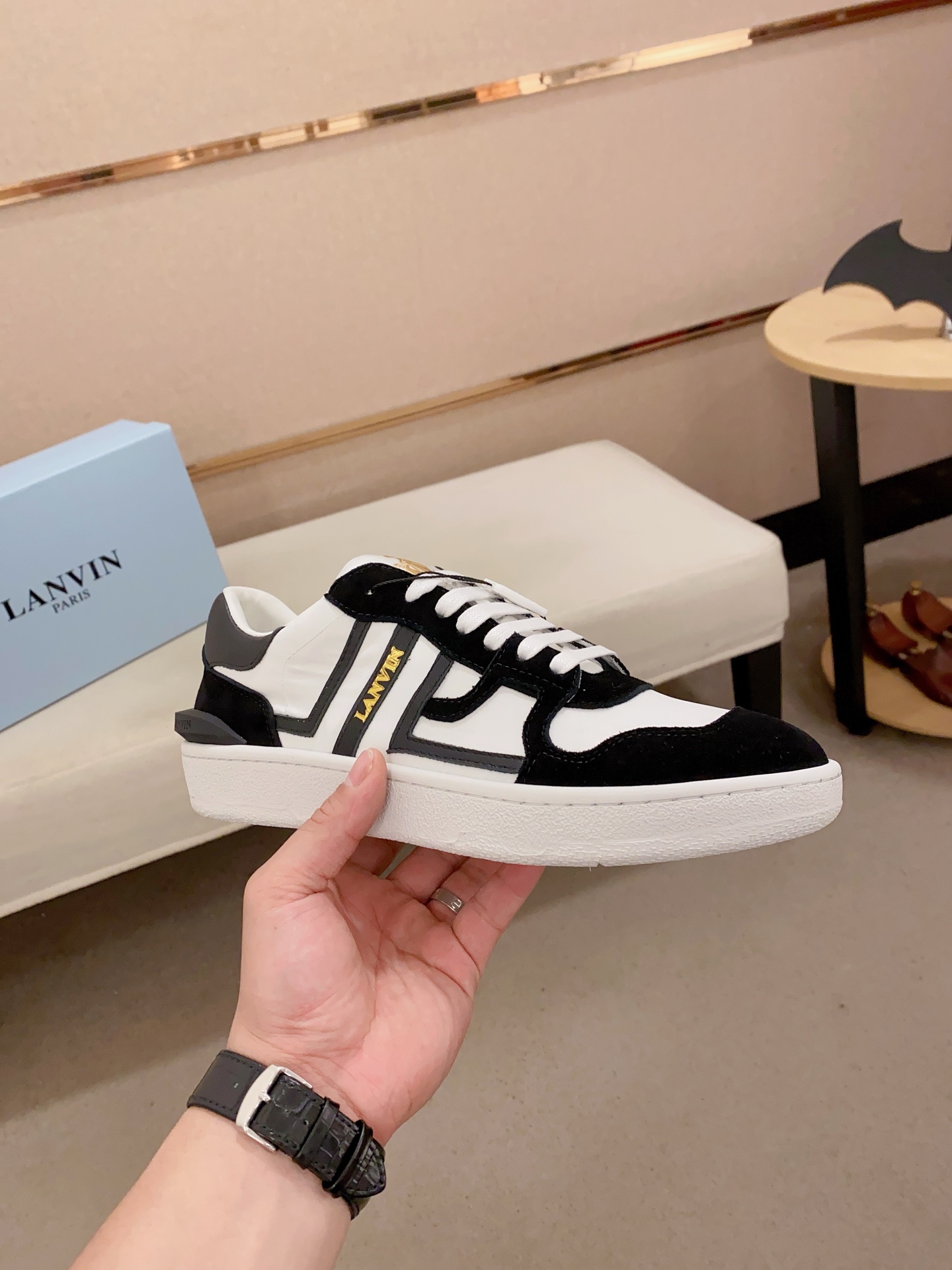 Lanvin Men's & Women's Casual Sneakers Fashion Leather Lace-up Shoes 5 i1742197305712 5000 0 3