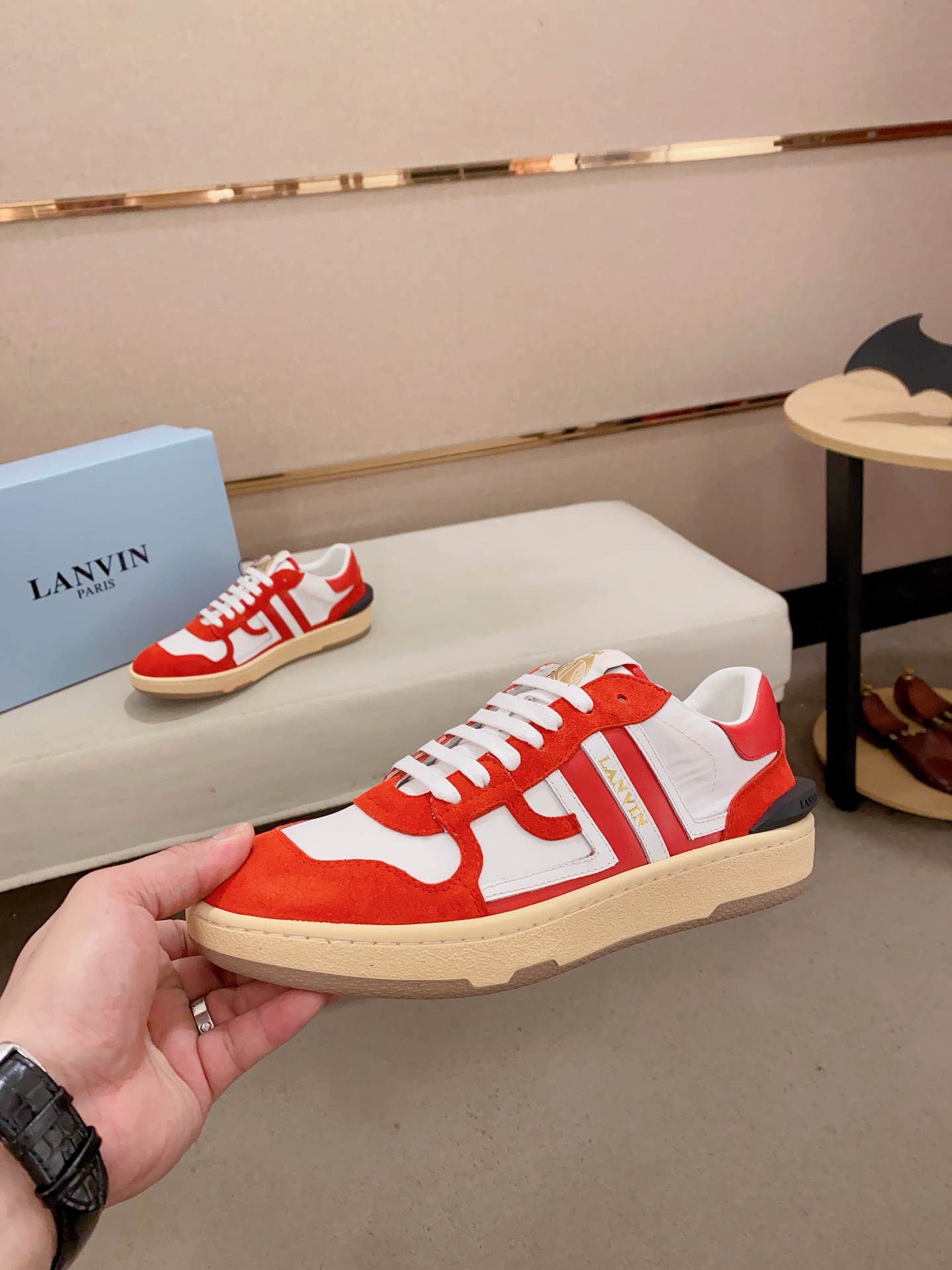 Lanvin Limited Edition Unisex Sneakers | Leather, Suede, and Fabric Mix 4 i1742197340522 2360 0 3