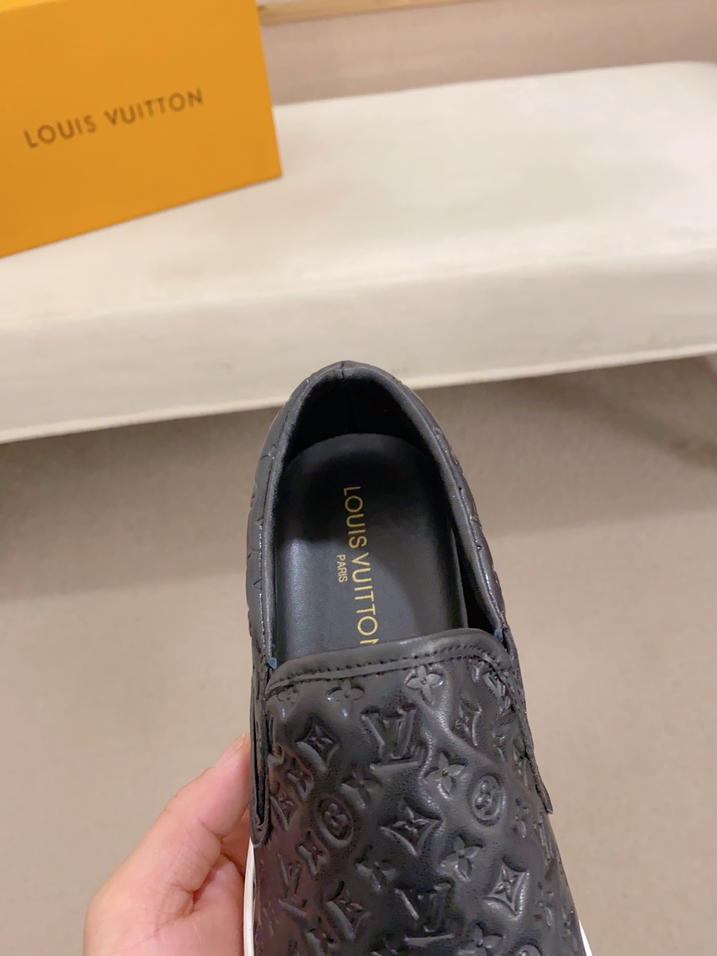 Louis Vuitton Monogram Embossed Leather Slip-On Sneakers, Size 38-44 7 i1742453734957 9602 0 5