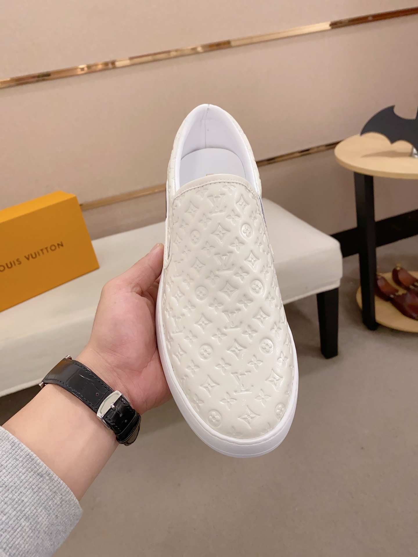 Louis Vuitton Leather Slip-On Sneakers in White - Sizes 38-44 Available 3 i1742453762227 4234 0 1