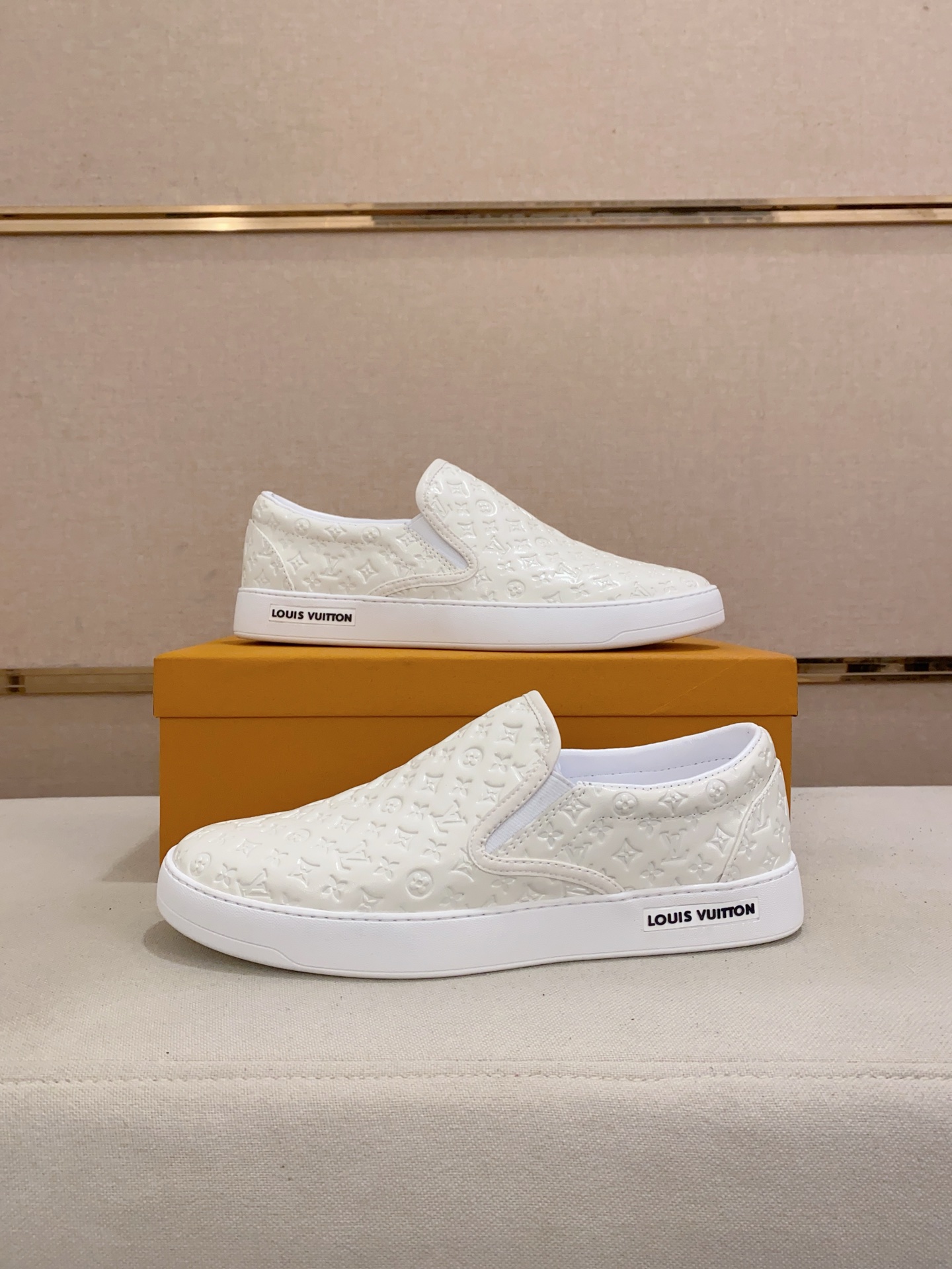 Louis Vuitton Leather Slip-On Sneakers in White - Sizes 38-44 Available 8 i1742453762274 6516 0 6