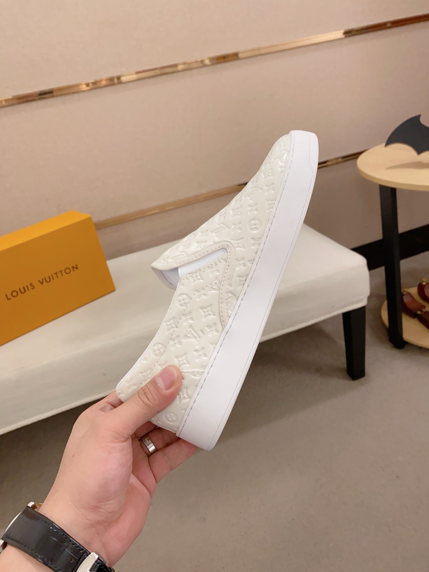Louis Vuitton Leather Slip-On Sneakers in White - Sizes 38-44 Available 6 i1742453763089 8833 0 4